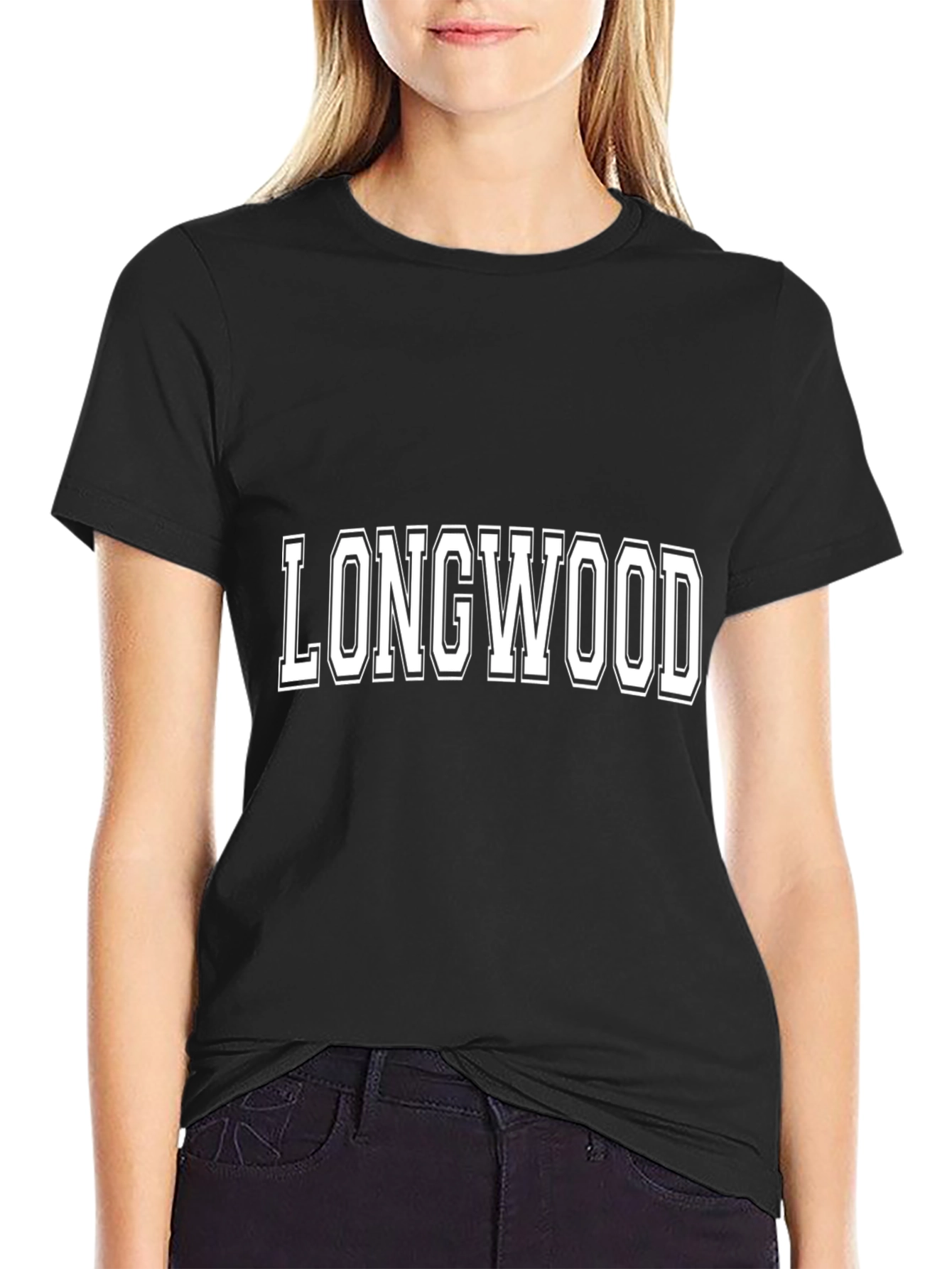 Longwood Text T-Shirt Black