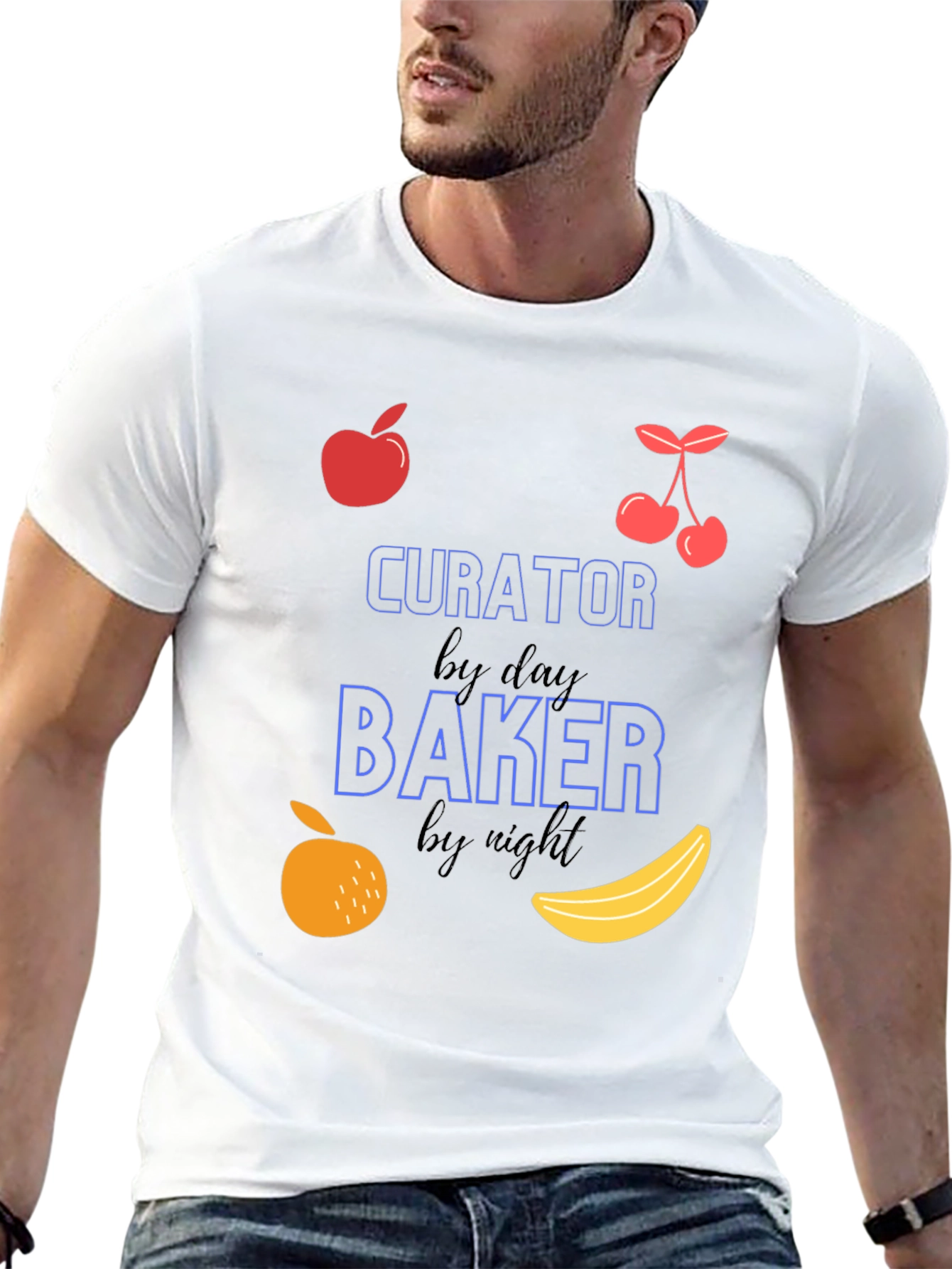 Curator by Day Baker by Night Graphic T-Shirt