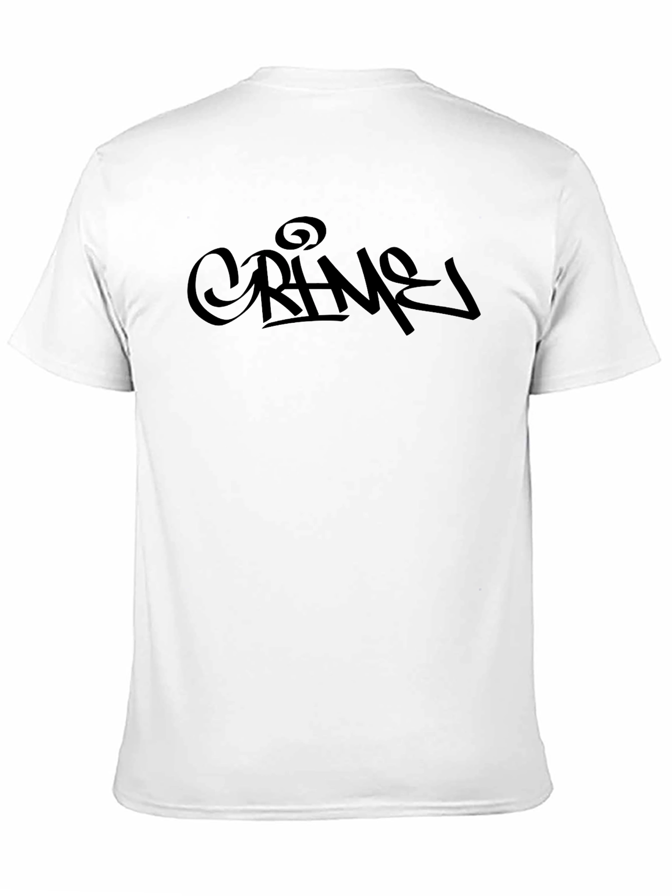 Crime Graphic Black Crewneck T-shirt