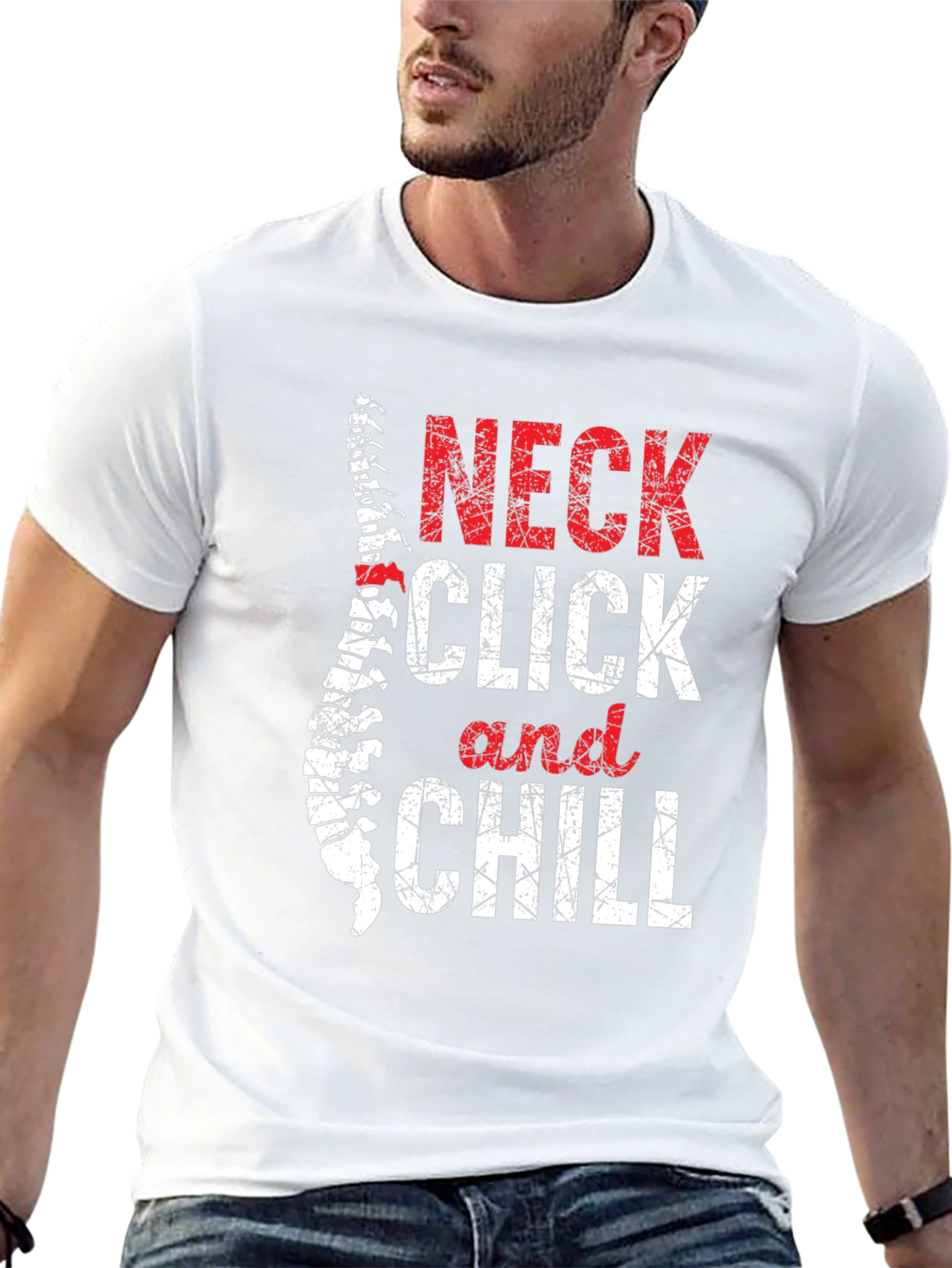 Neck Click and Chill Graphic T-Shirt