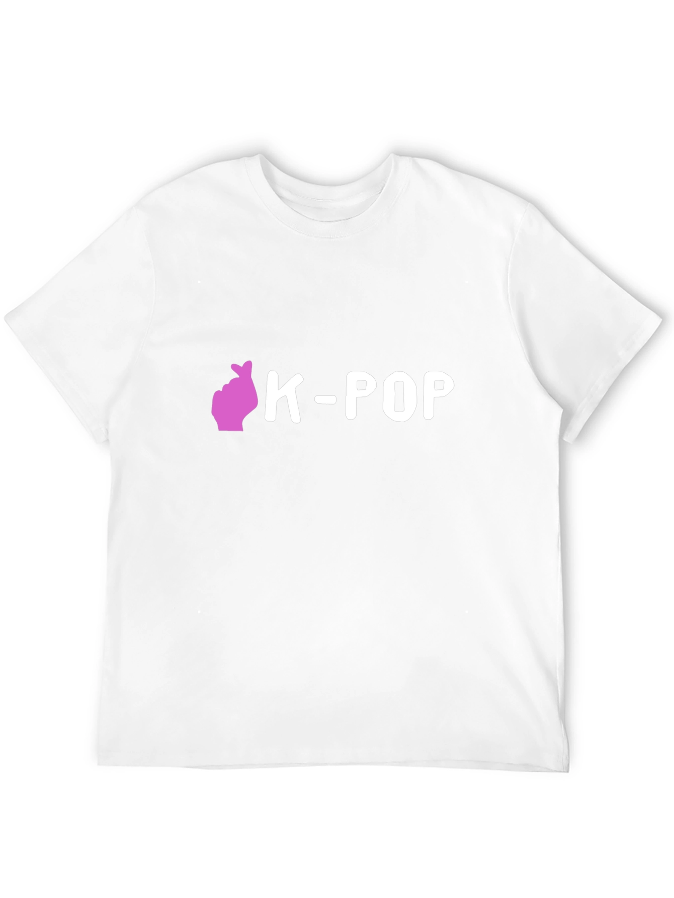 K-Pop Heart Gesture Black T-Shirt