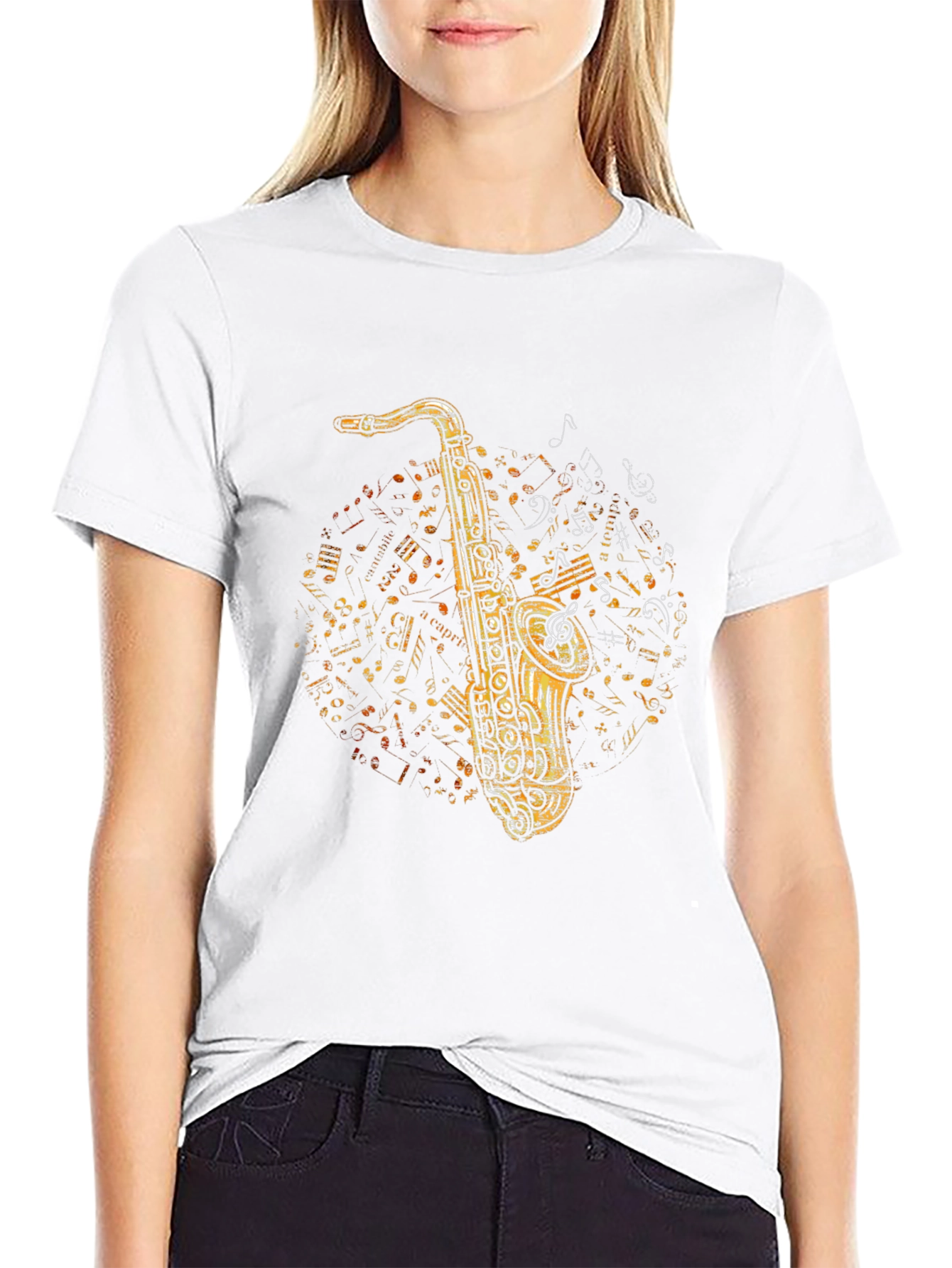 Saxophone Music T-Shirt - Stylish Musician Tee