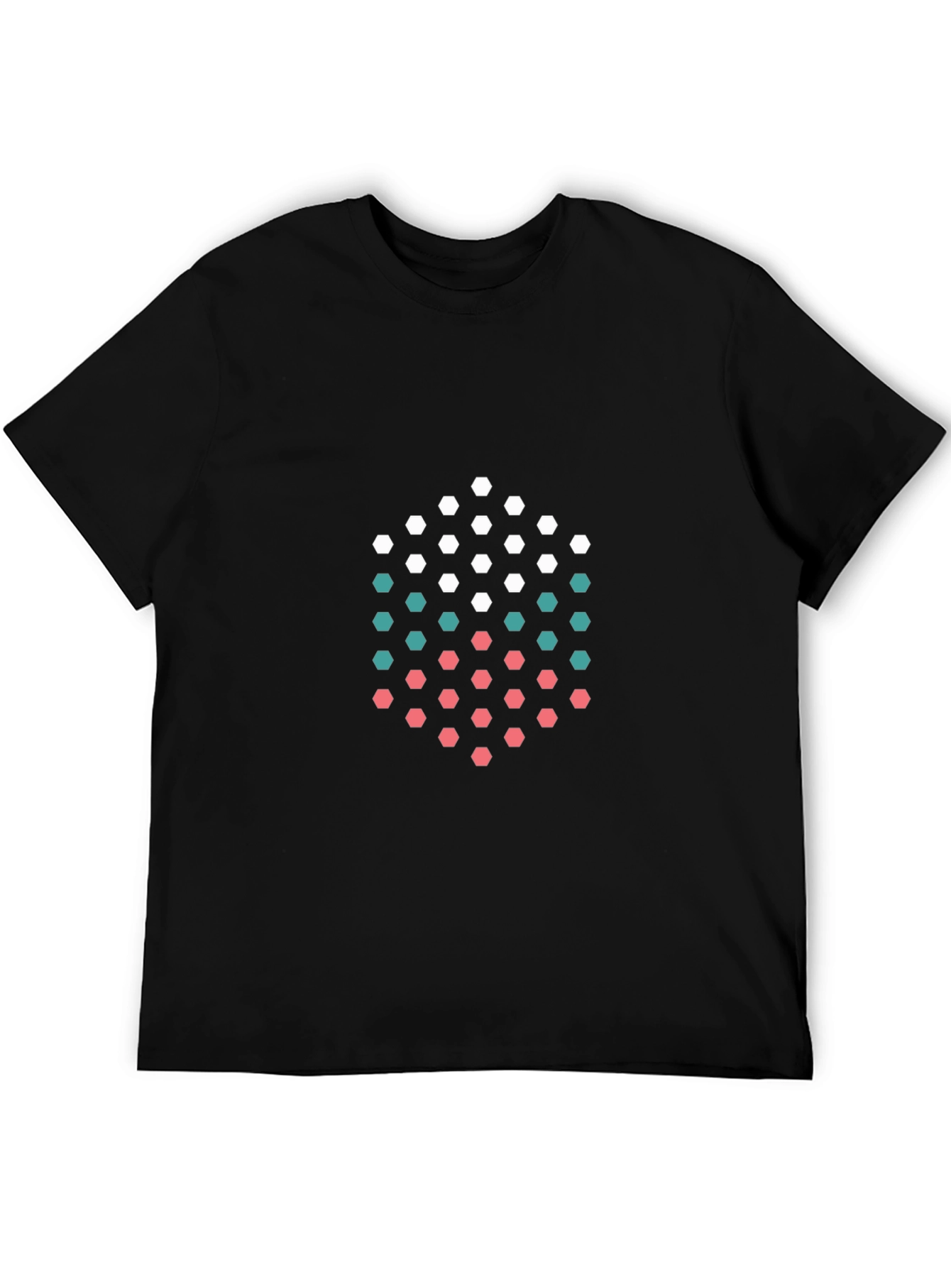 Abstract Hexagon Graphic Tee - Modern Geometric Design
