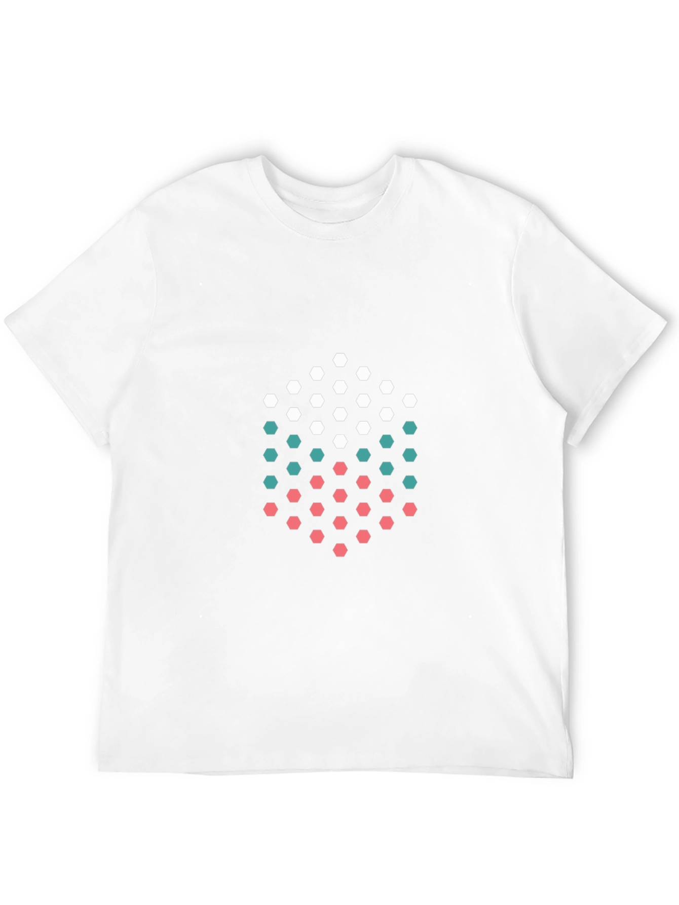 Abstract Hexagon Graphic Tee - Modern Geometric Design