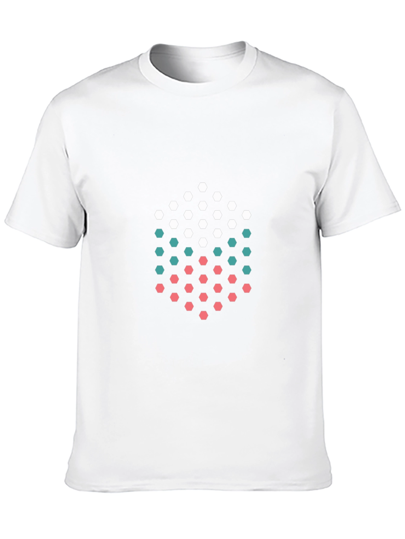 Abstract Hexagon Graphic Tee - Modern Geometric Design