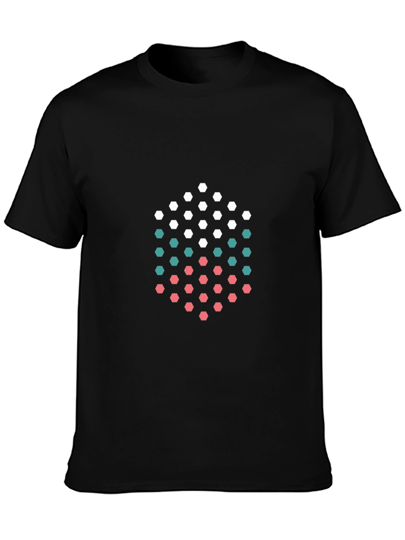 Abstract Hexagon Graphic Tee - Modern Geometric Design
