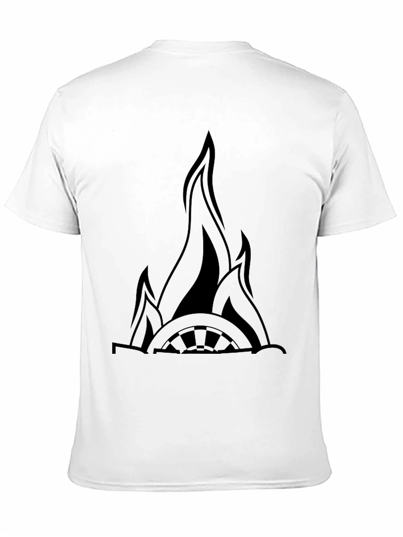 Flaming Wheel Black Graphic Tee