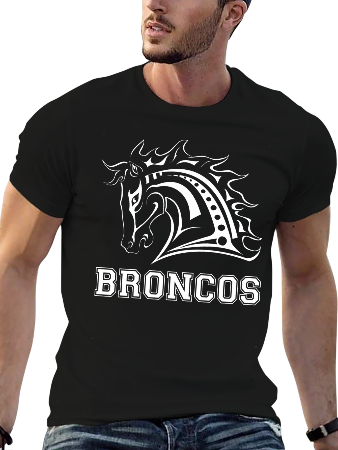 Broncos Horse Graphic Tee - Black T-Shirt
