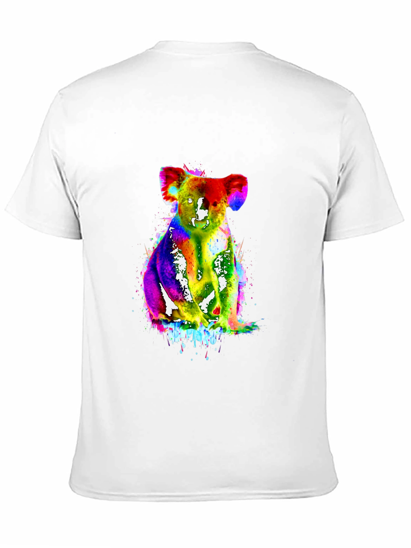 Vibrant Koala Tee - Mens Black Graphic T-Shirt