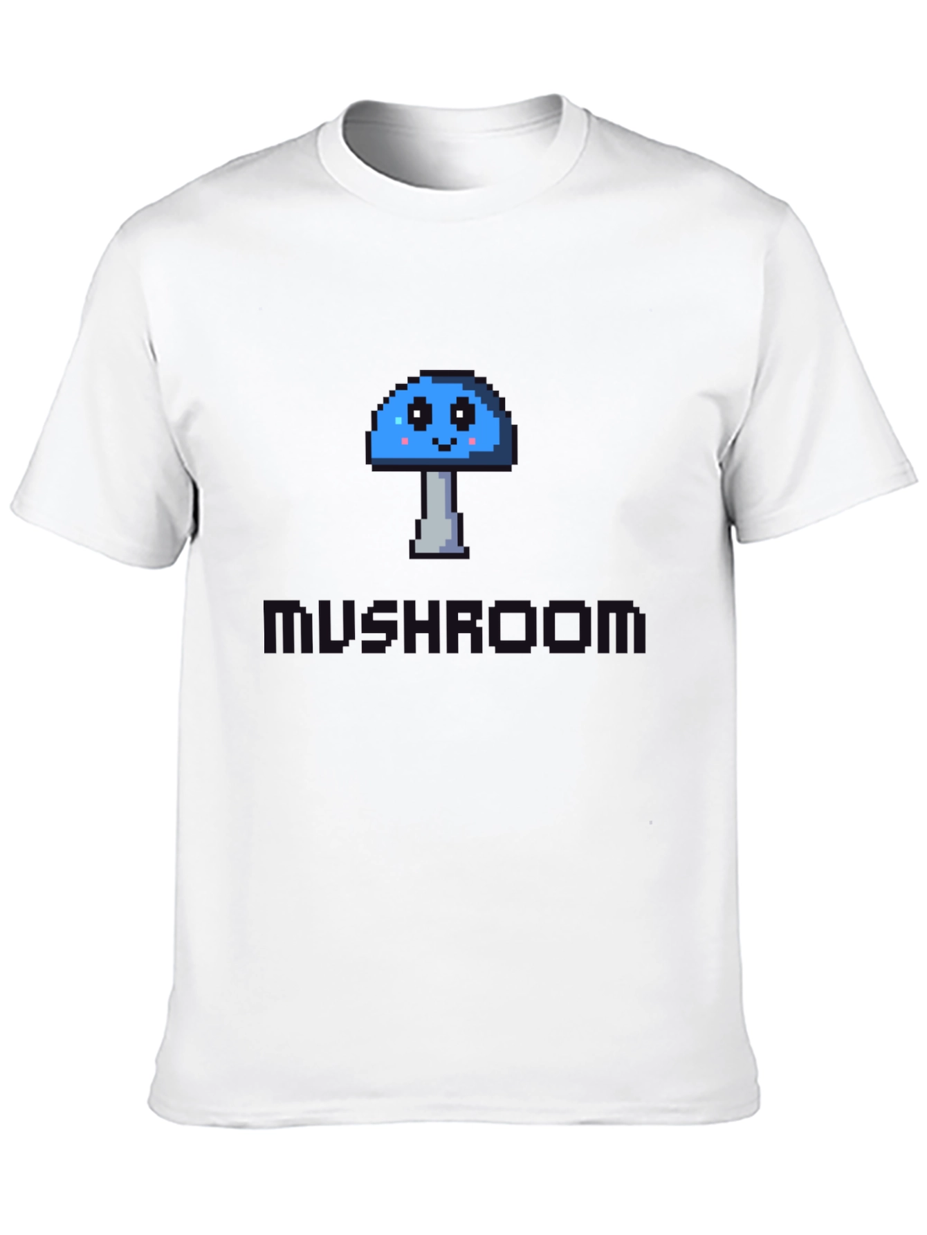 Pixel Mushroom Graphic Tee - Unisex Cotton Blend