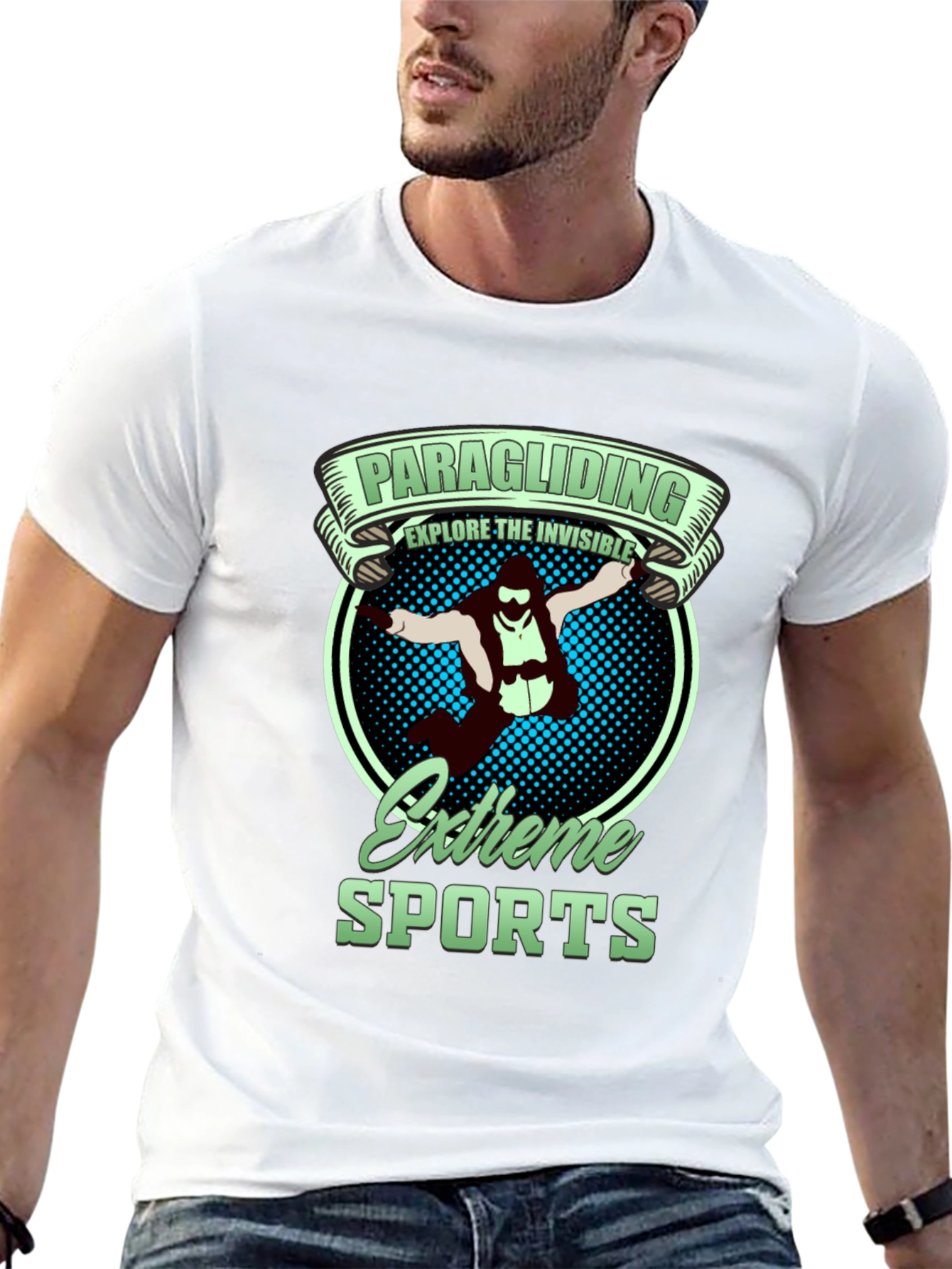 Paragliding Extreme Sports Black T-Shirt
