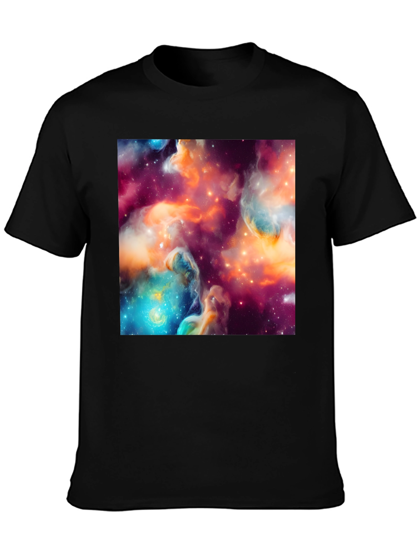 Nebula Print Black T-Shirt