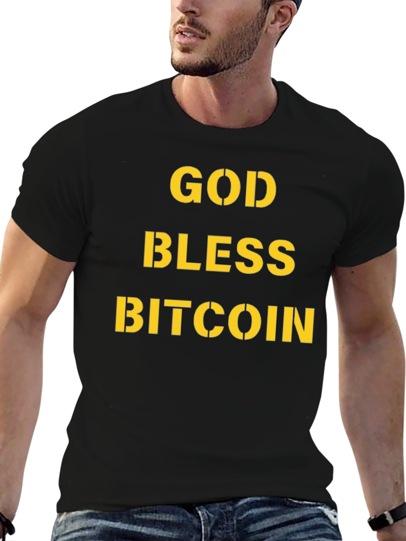 God Bless Bitcoin T-Shirt - Crypto Enthusiast Apparel