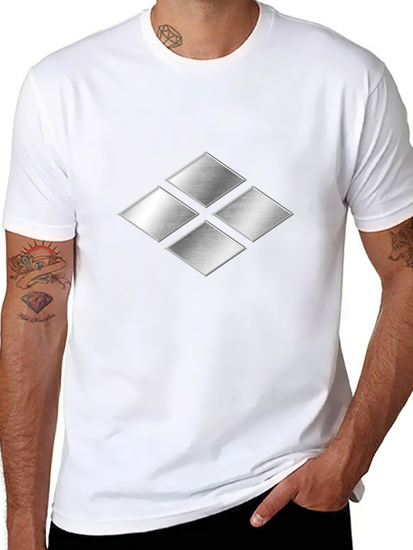 Samurai Clan Crest Graphic Tee - Black Cotton T-Shirt