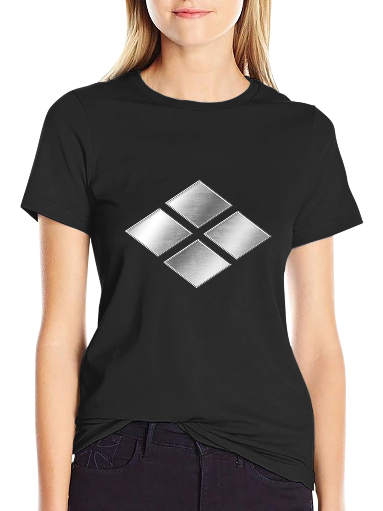 Samurai Clan Crest Graphic Tee - Black Cotton T-Shirt
