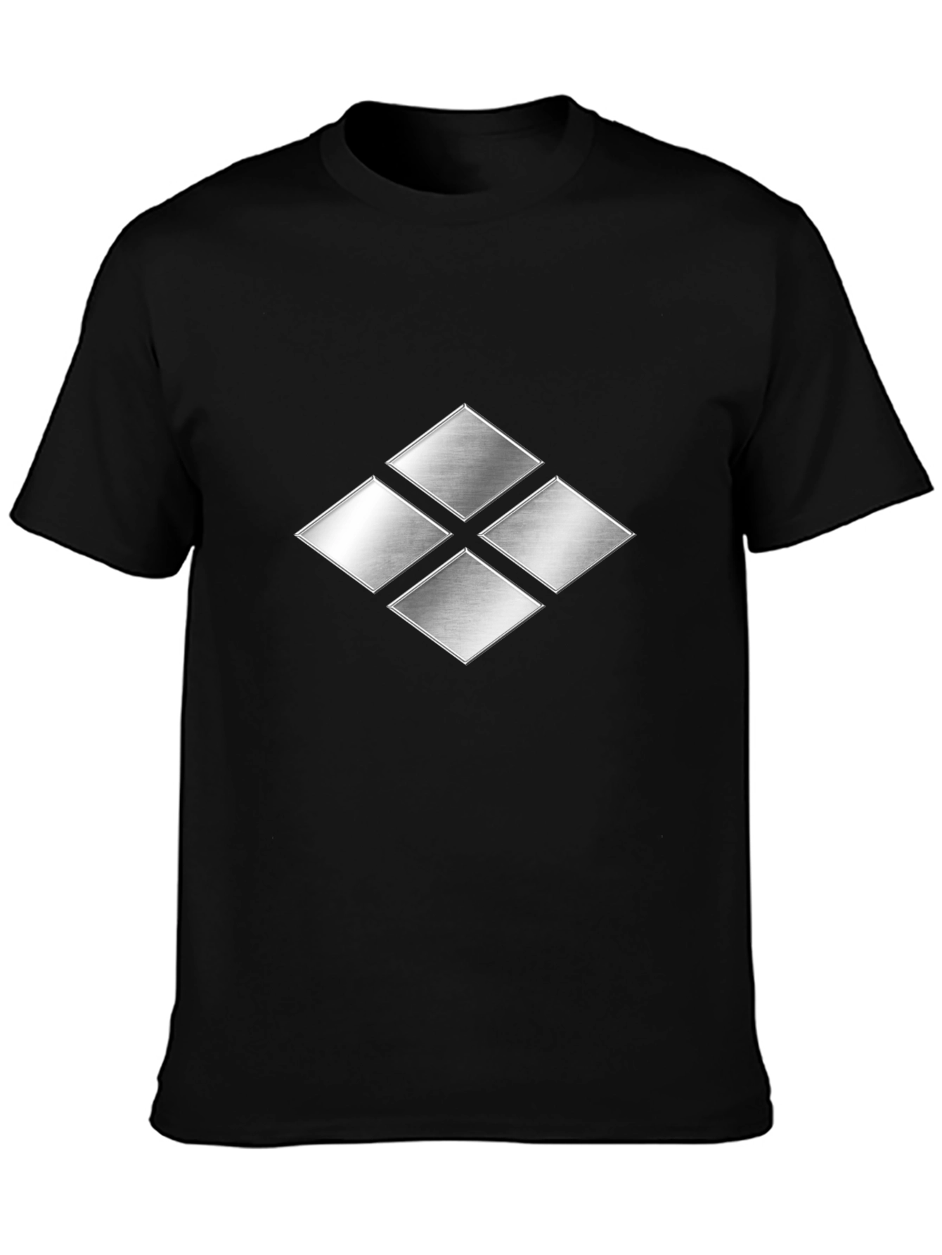 Samurai Clan Crest Graphic Tee - Black Cotton T-Shirt