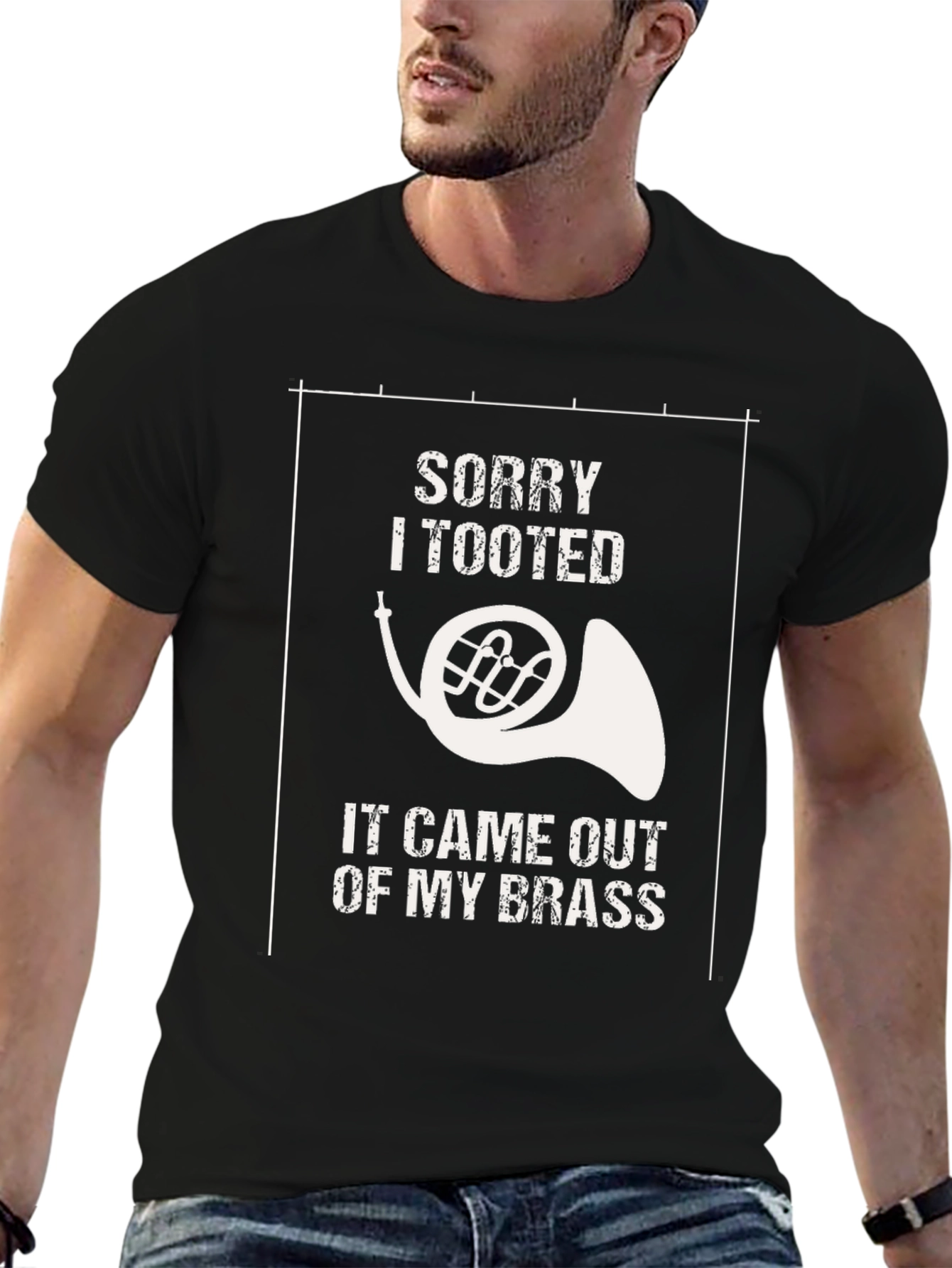Funny Sorry I Tooted French Horn T-Shirt