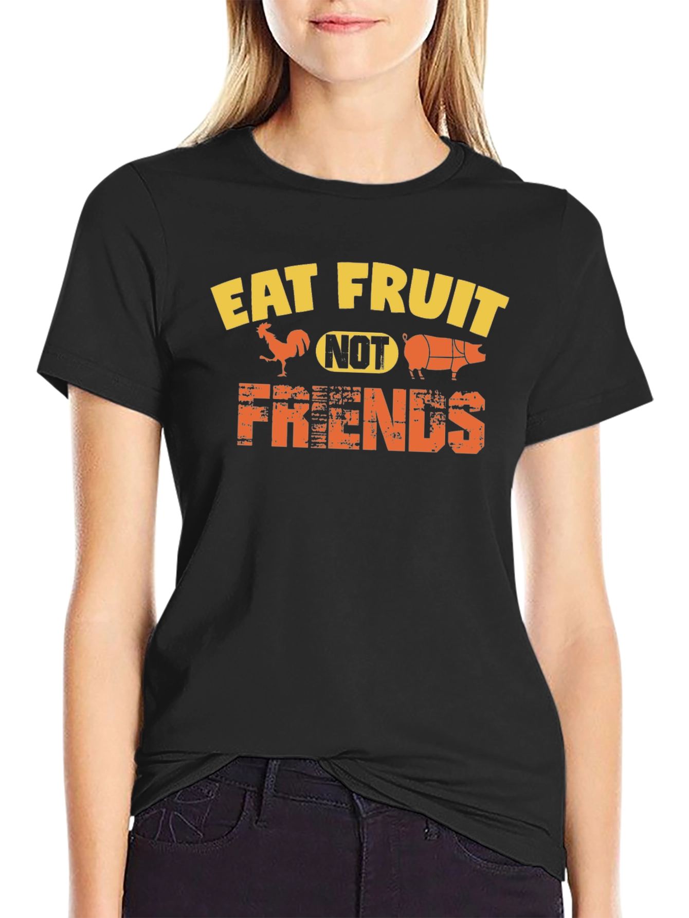 Eat Fruit Not Friends Vegan T-Shirt