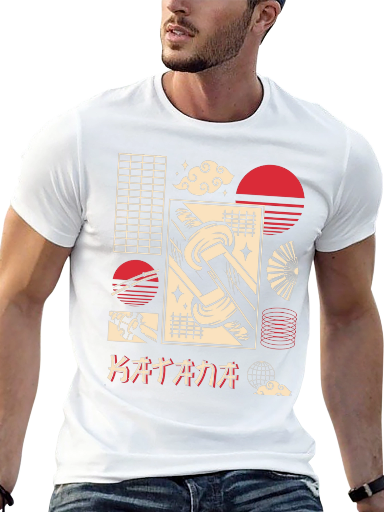 Katana Graphic Tee - Japanese Aesthetic
