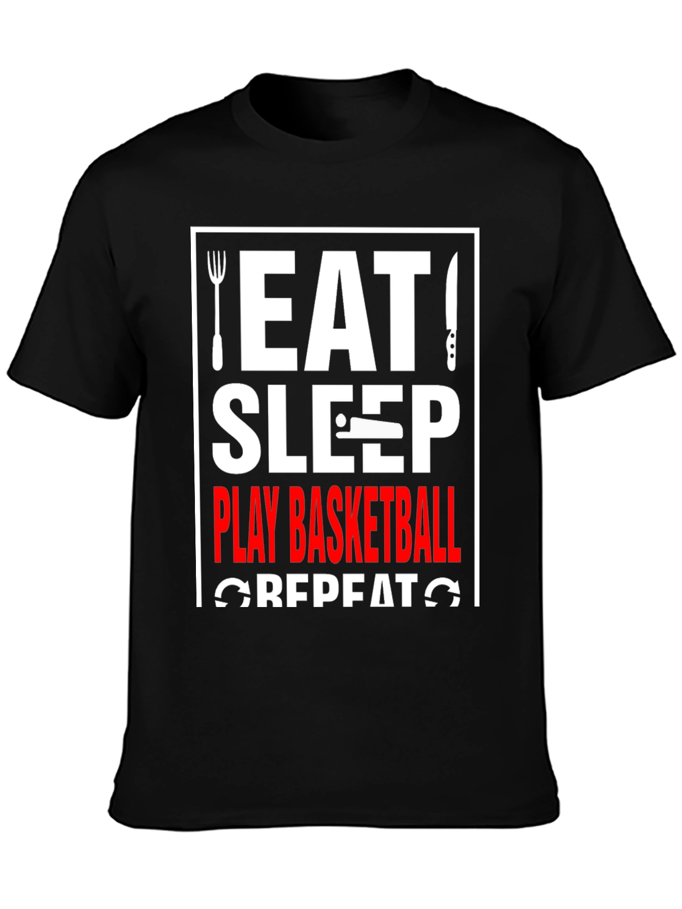Eat Sleep Play Basketball Repeat T-Shirt
