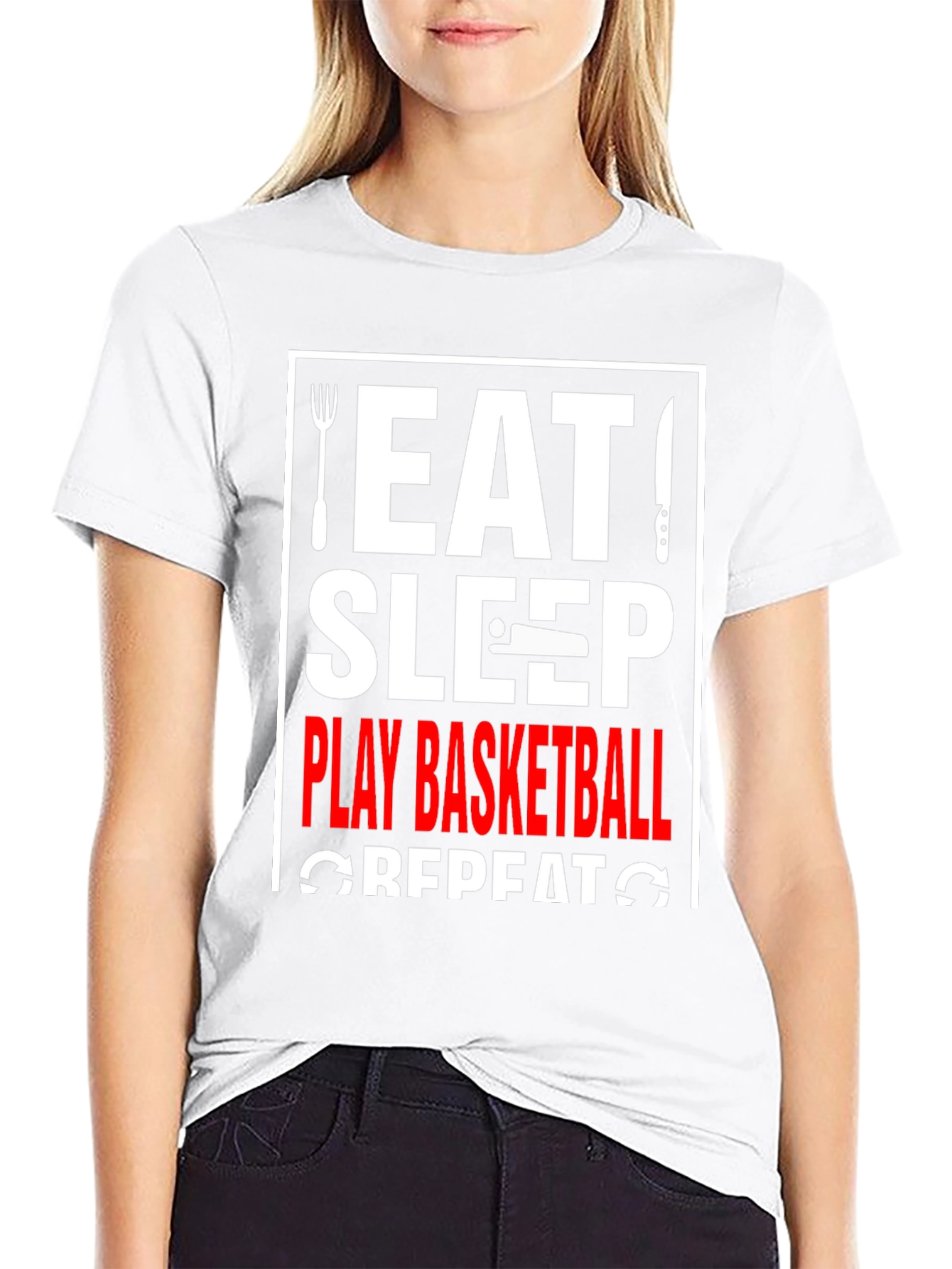 Eat Sleep Play Basketball Repeat T-Shirt