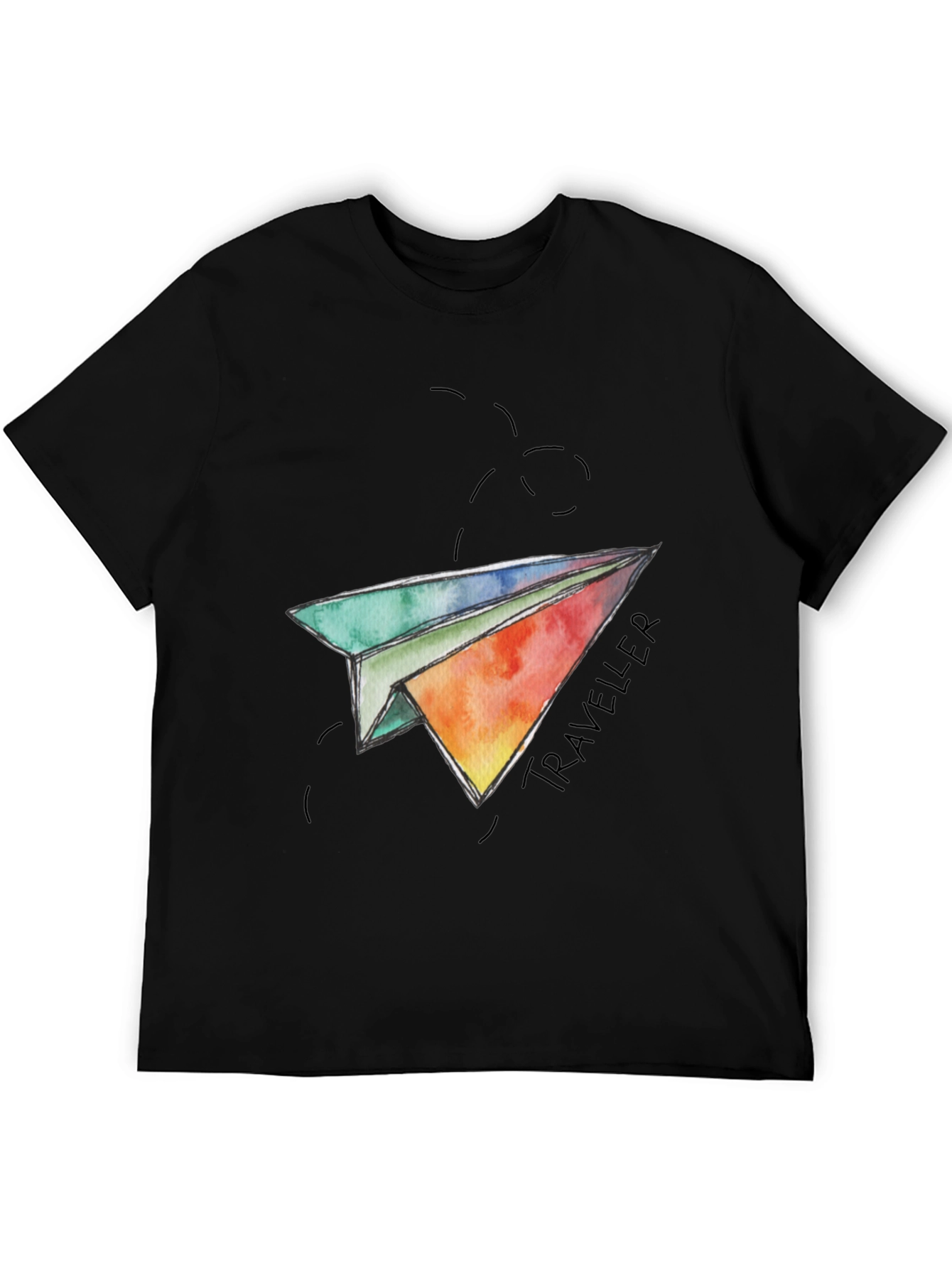 Traveler Paper Airplane Graphic T-Shirt