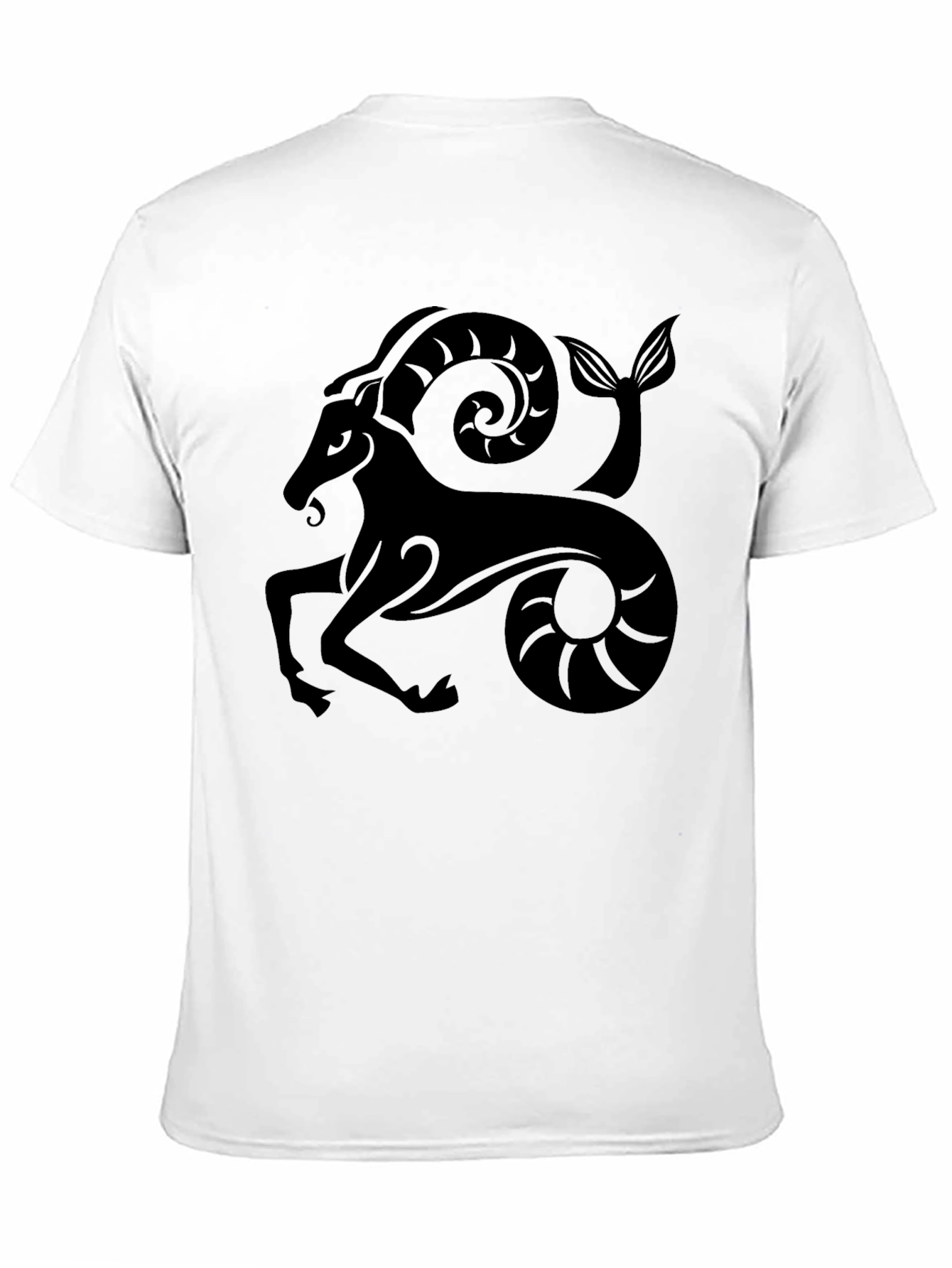Capricorn Zodiac Graphic Black T-Shirt