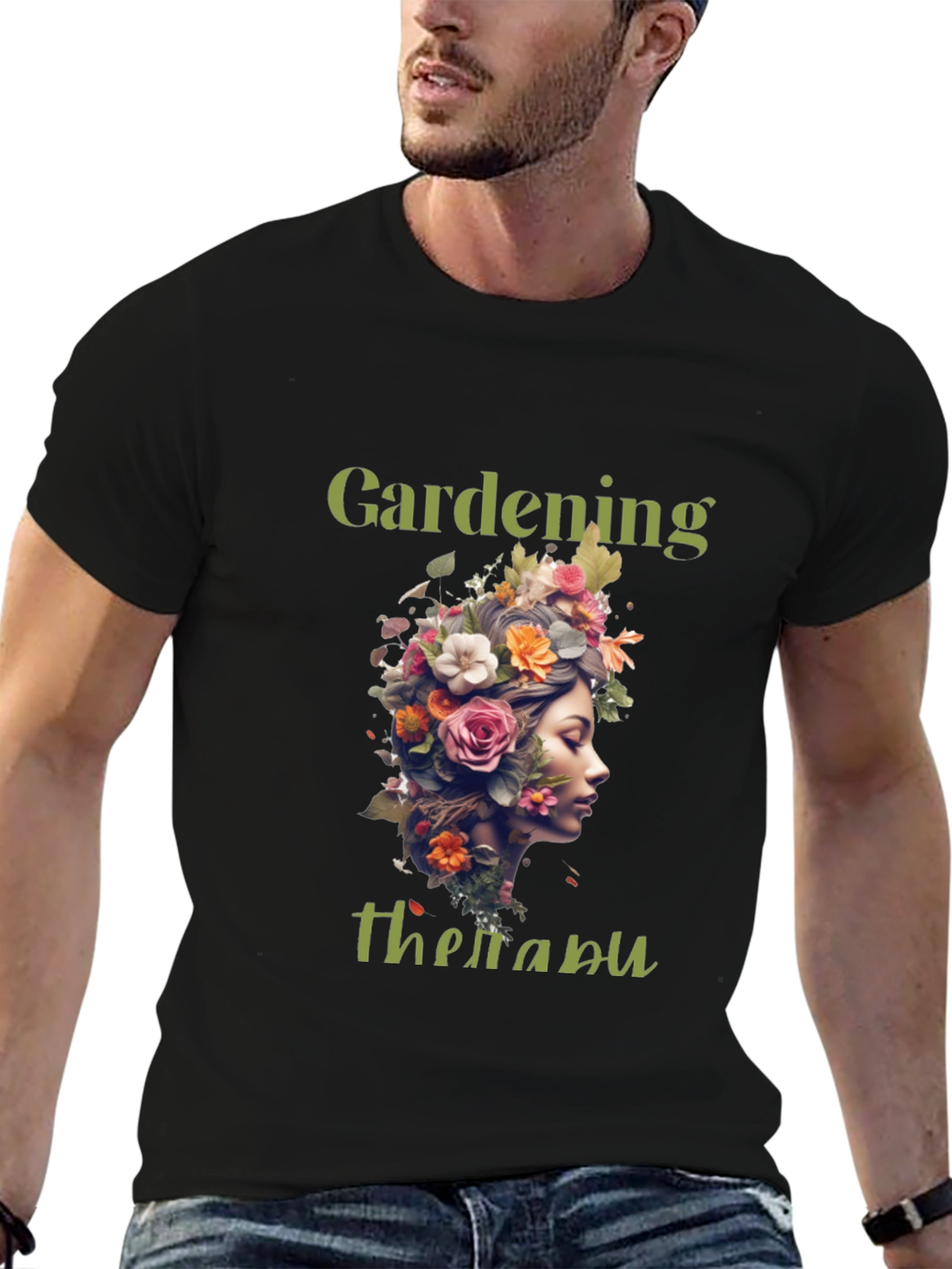 Gardening Therapy T-Shirt - Floral Design
