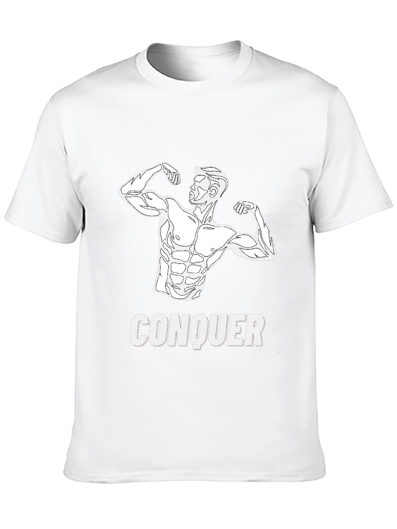 Conquer Black T-Shirt - Fitness Graphic Tee