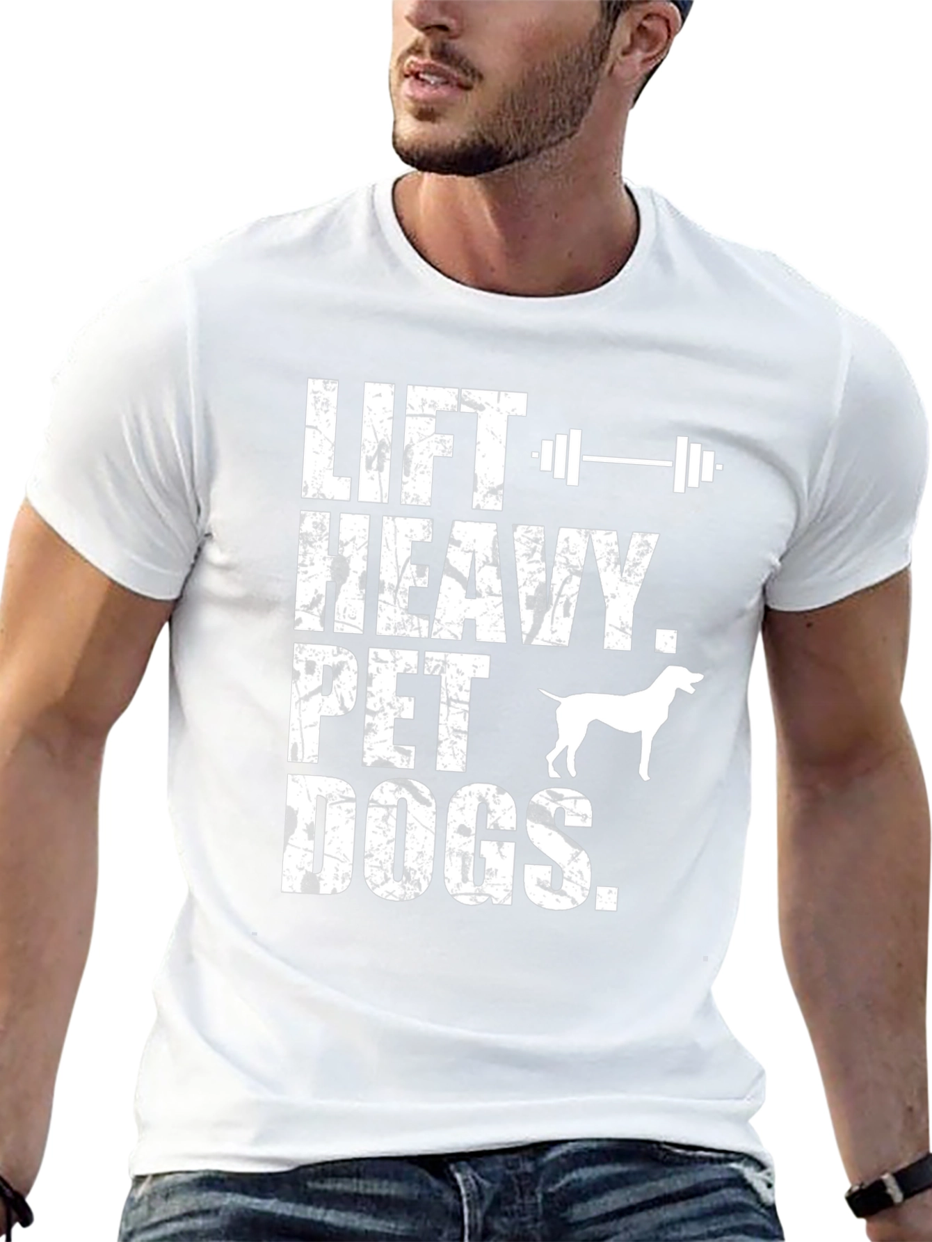 Lift Heavy Pet Dogs Graphic T-Shirt