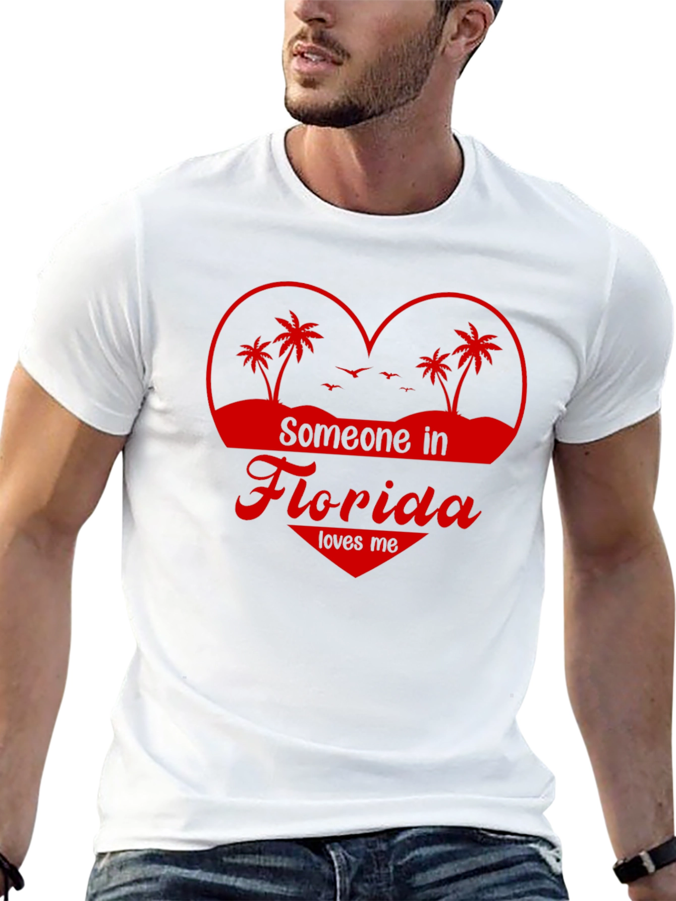 Florida Love Graphic Tee - Heart Design
