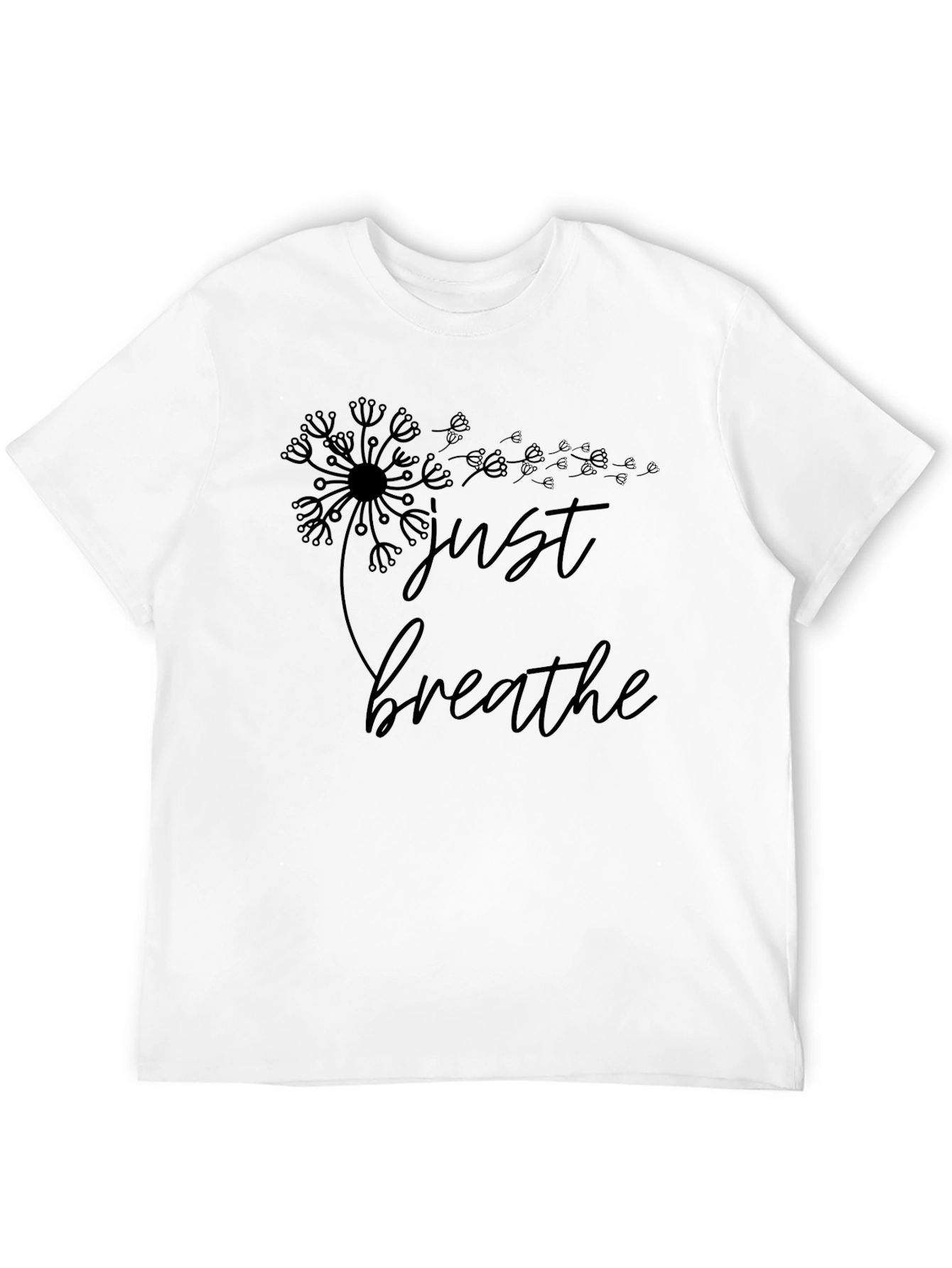 Just Breathe Dandelion Graphic Tee - Relaxed Fit