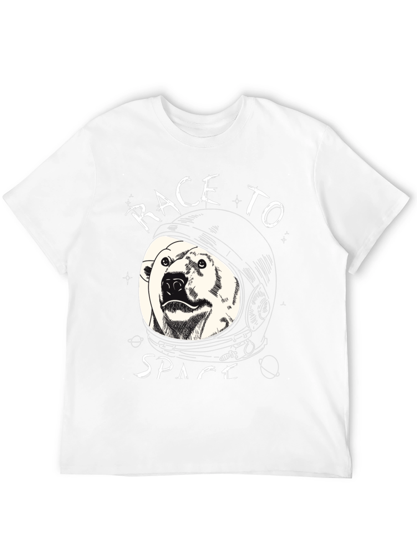Race to Space Black Graphic Tee