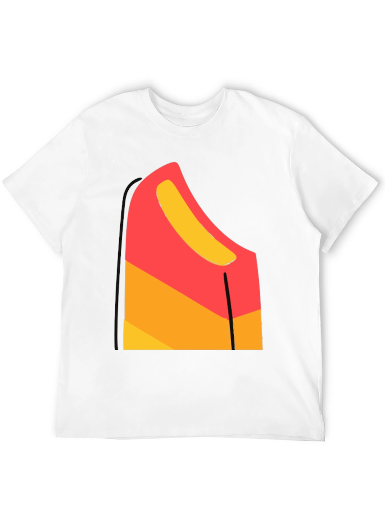 Modern Art Tee - Abstract Design Black T-Shirt