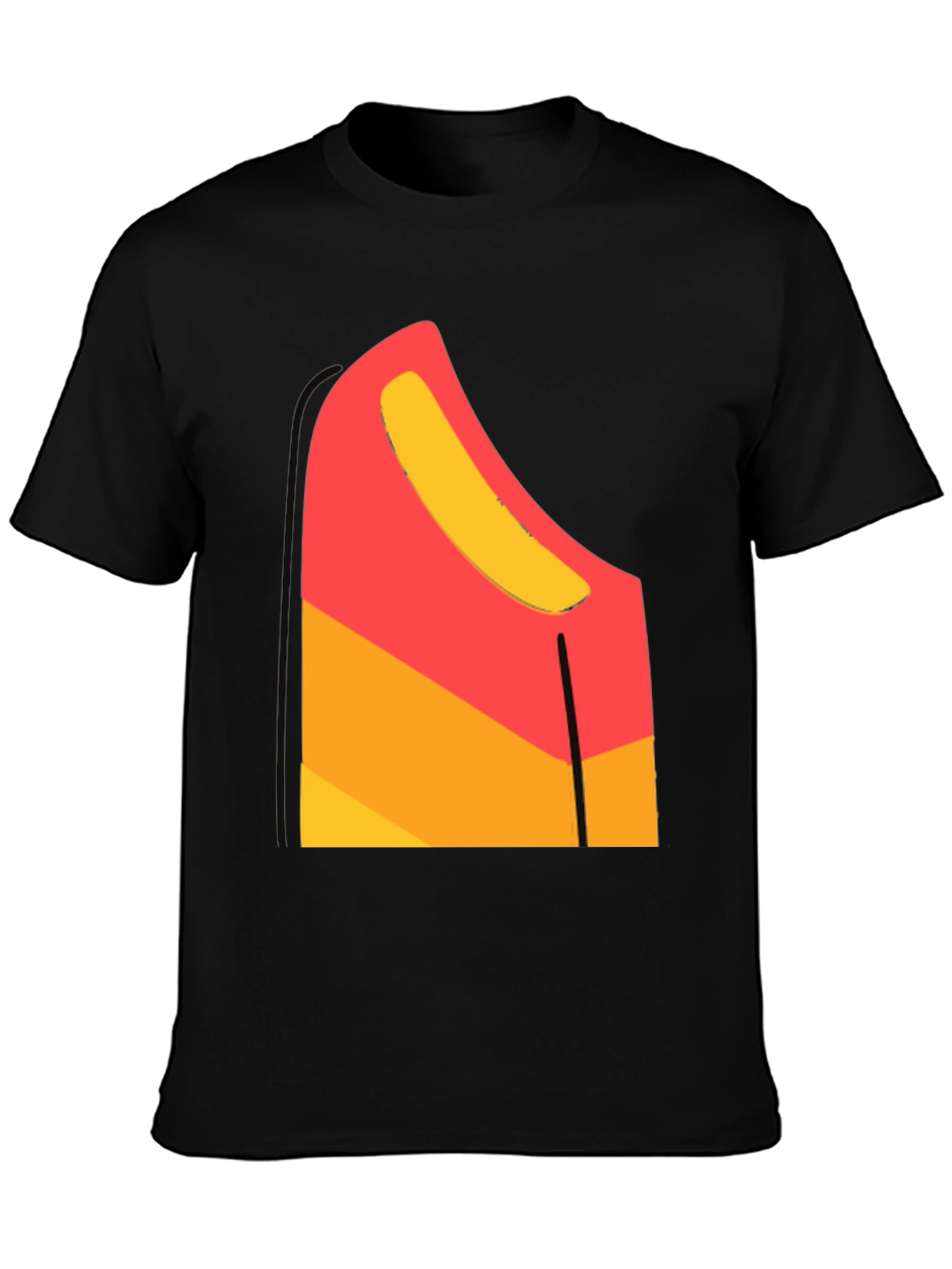 Modern Art Tee - Abstract Design Black T-Shirt