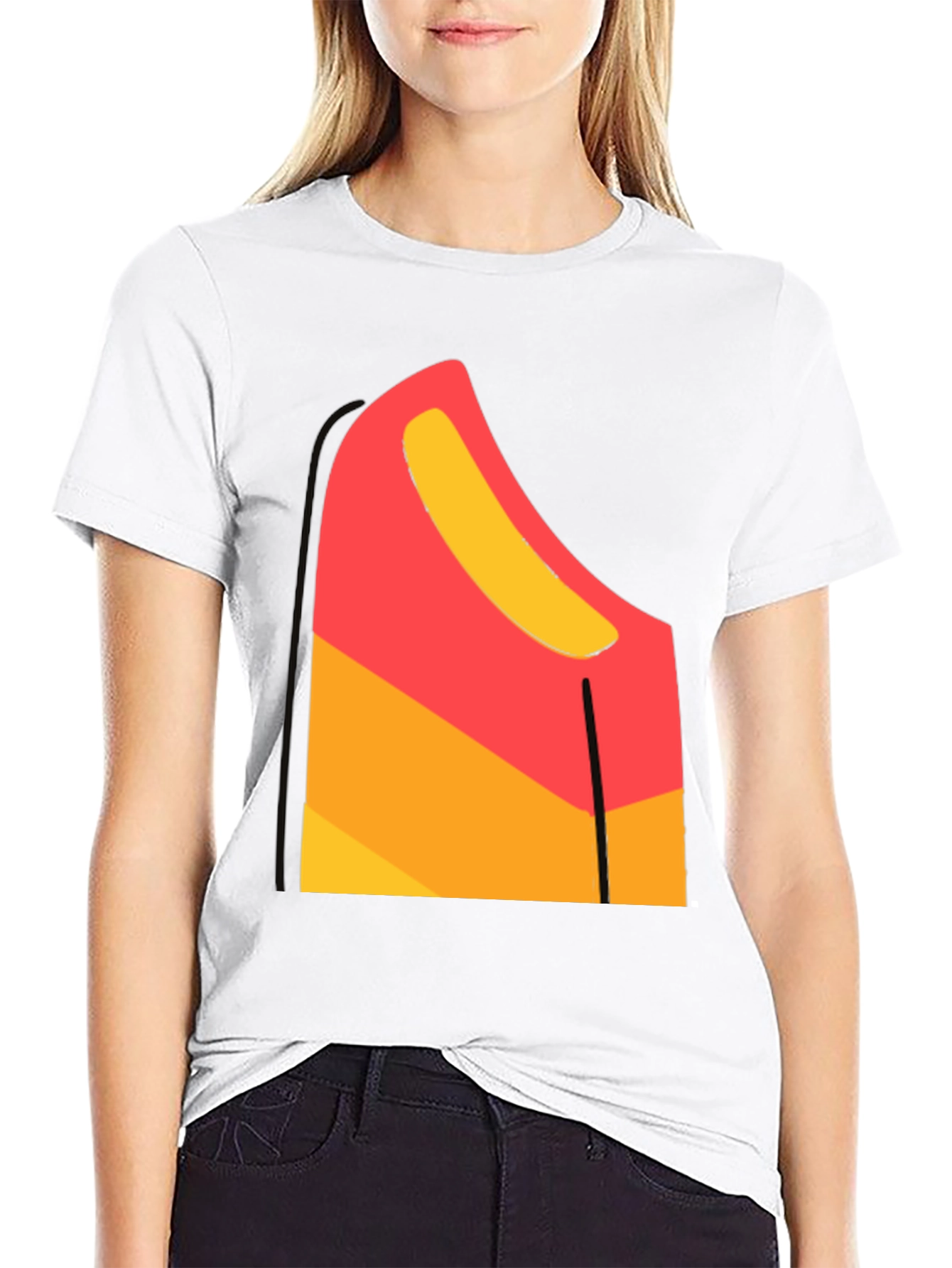 Modern Art Tee - Abstract Design Black T-Shirt