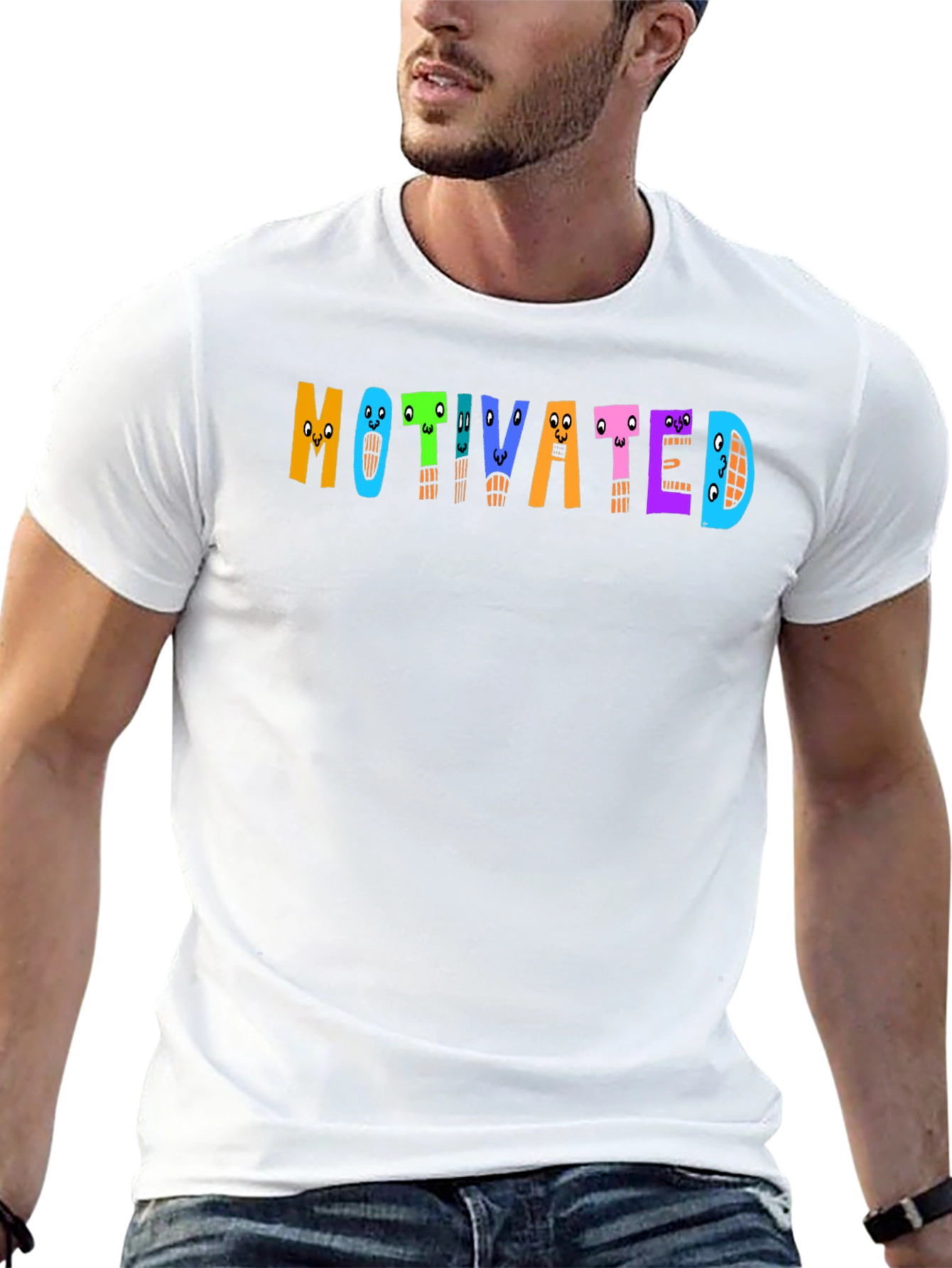 Motivated Graphic Print Crew Neck T-Shirt