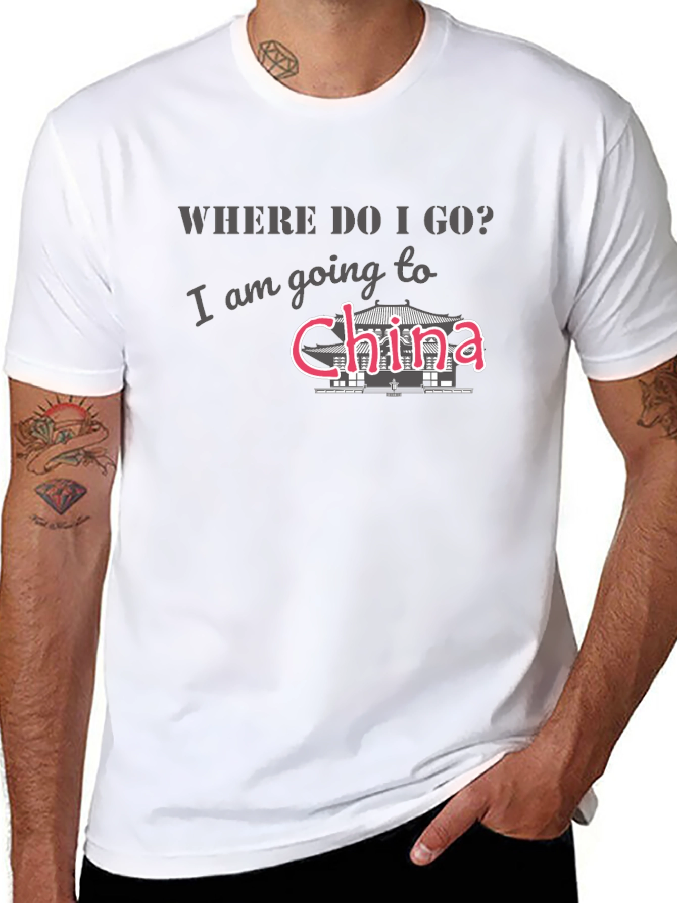 China Trip T-Shirt - Mens Black Tee