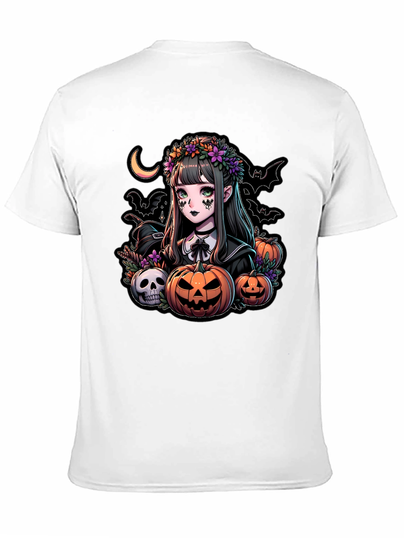 Halloween Anime Girl Graphic T-Shirt