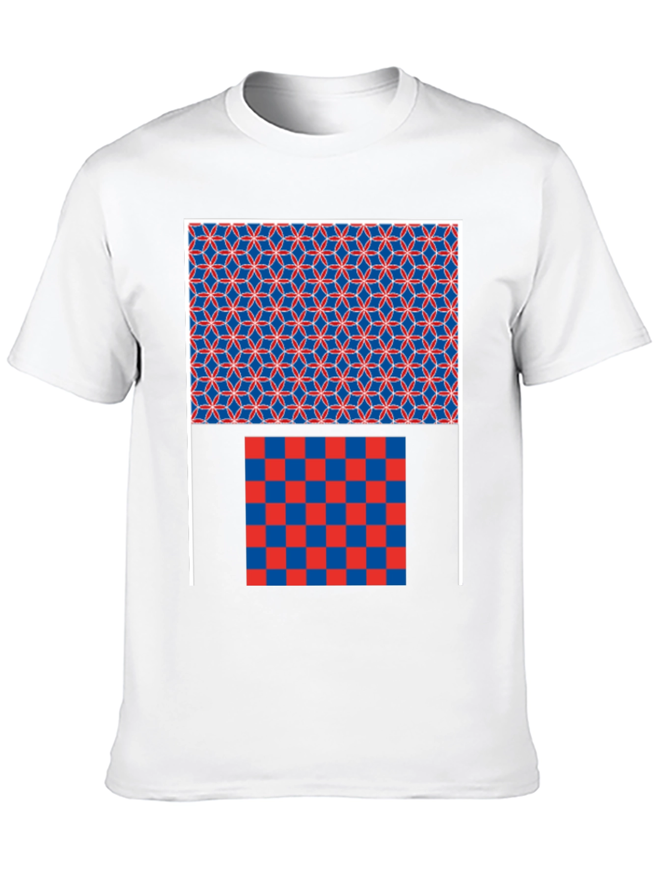 Geometric Pattern Graphic Print Black T-Shirt
