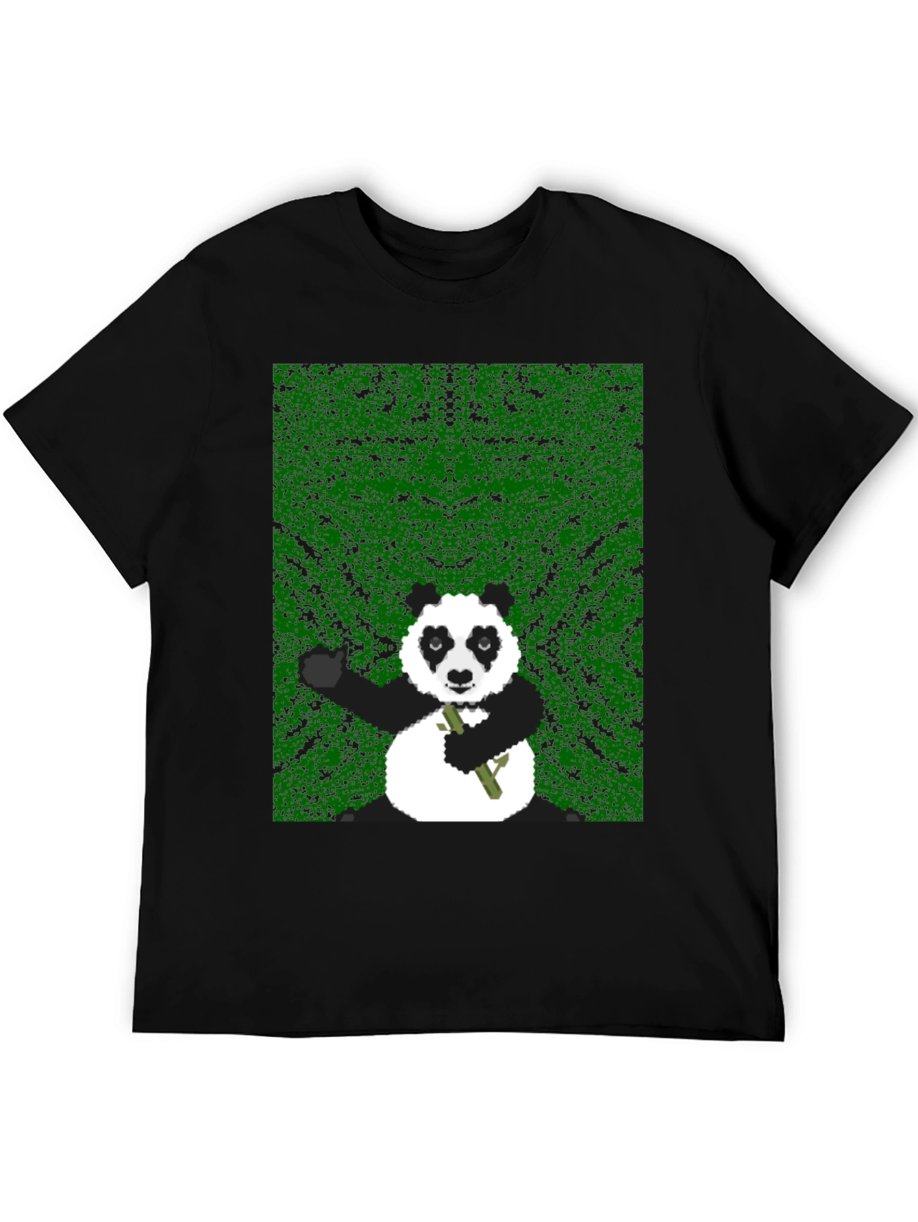 Pixel Panda Graphic Tee - Black