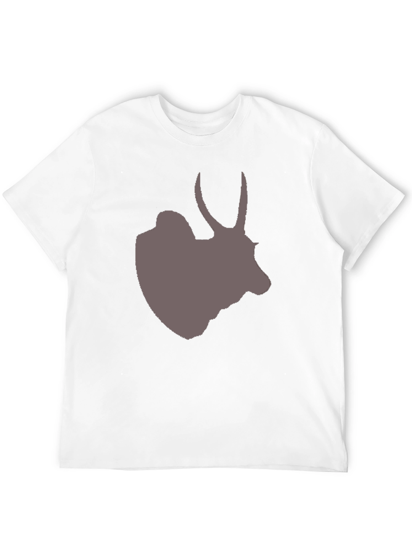 Mens Black T-Shirt with Antelope Graphic Tee