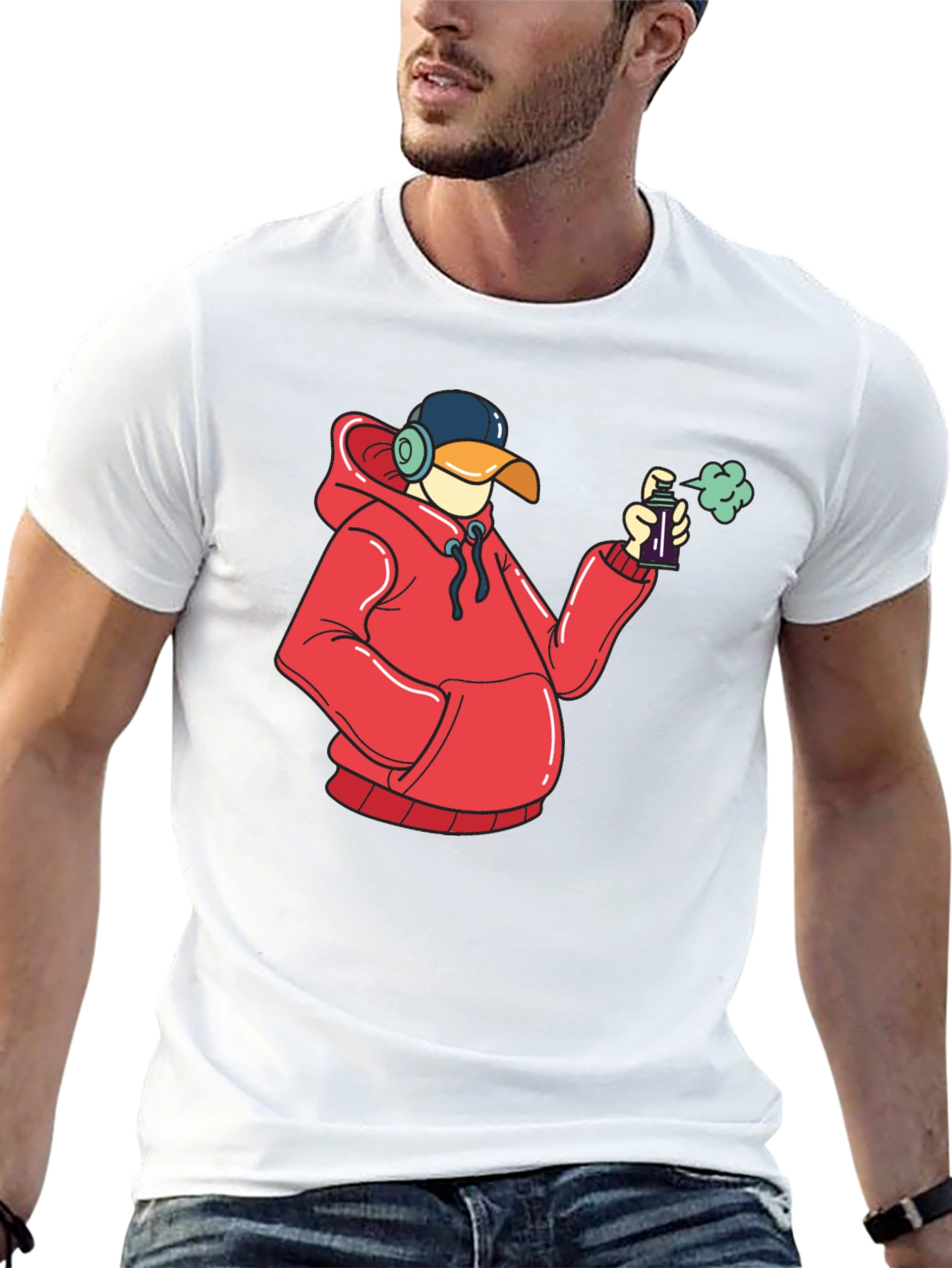 Duck Graffiti Artist Black T-Shirt