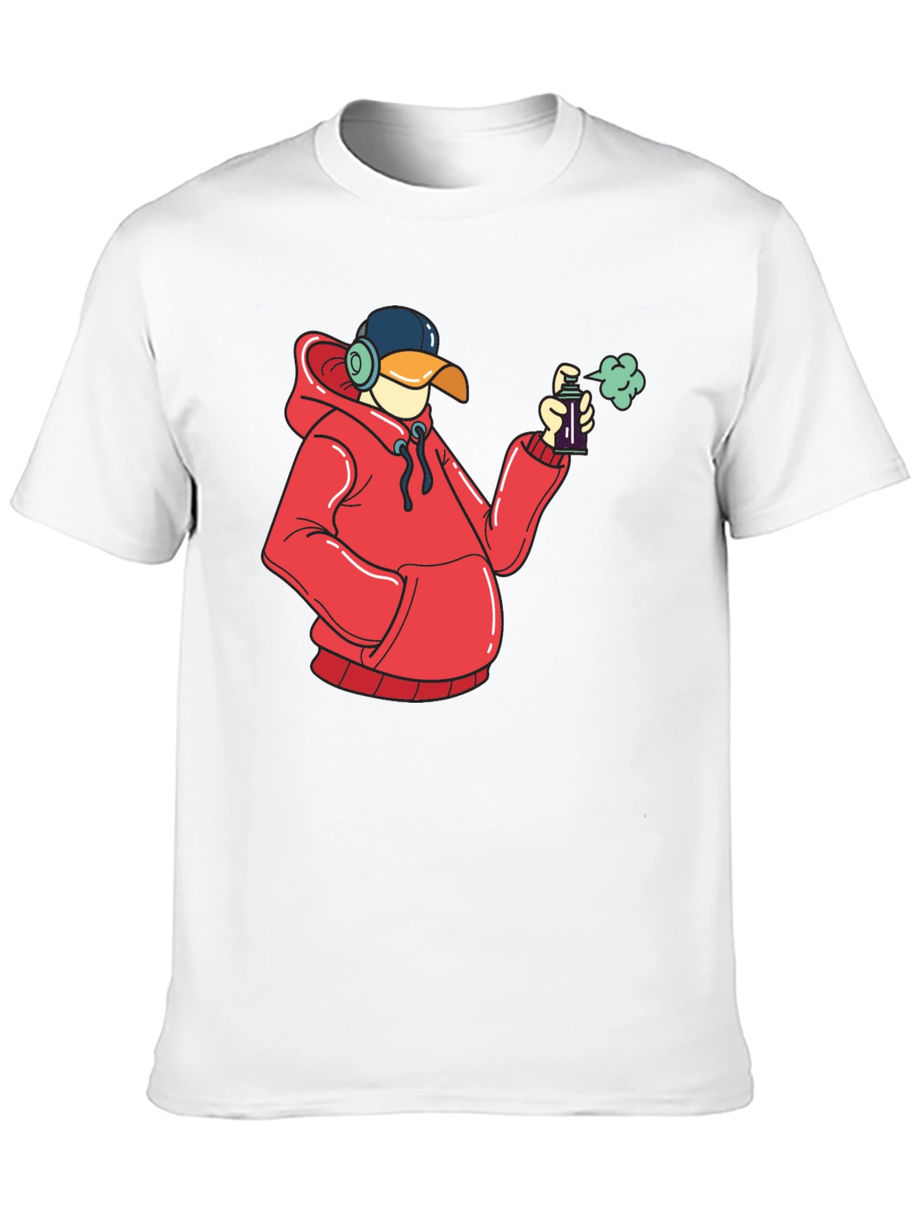Duck Graffiti Artist Black T-Shirt