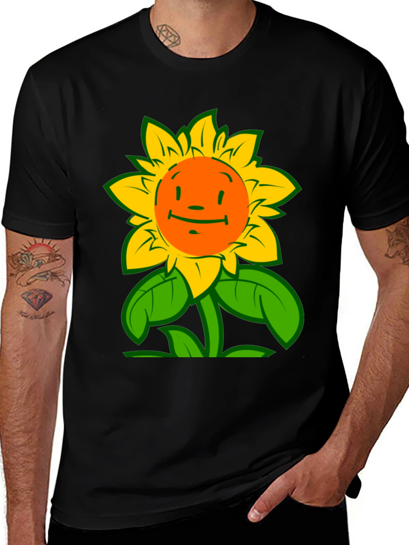 Sunflower Graphic T-Shirt - Cheerful & Unique Design