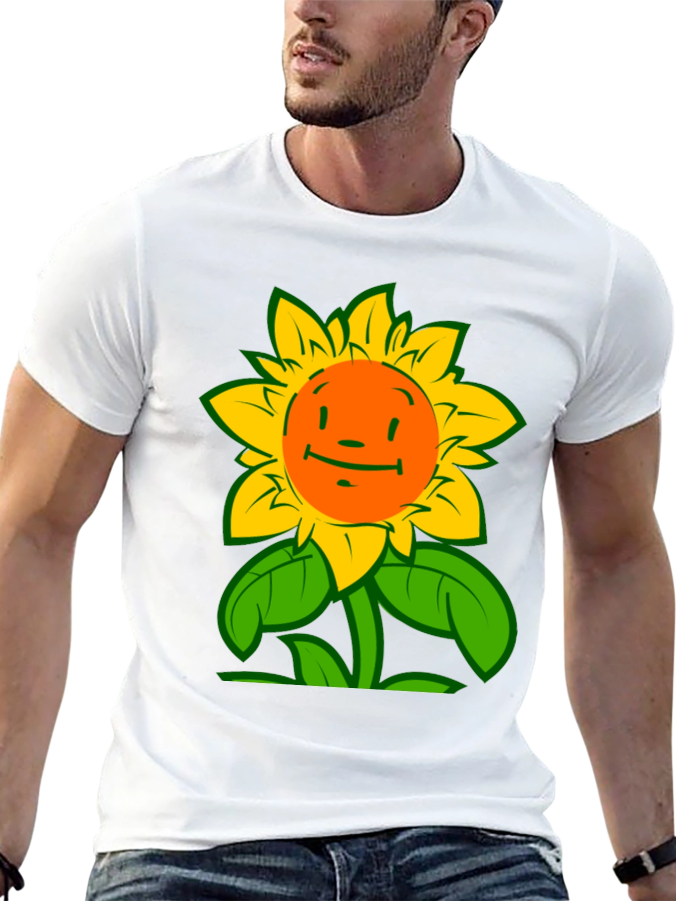 Sunflower Graphic T-Shirt - Cheerful & Unique Design