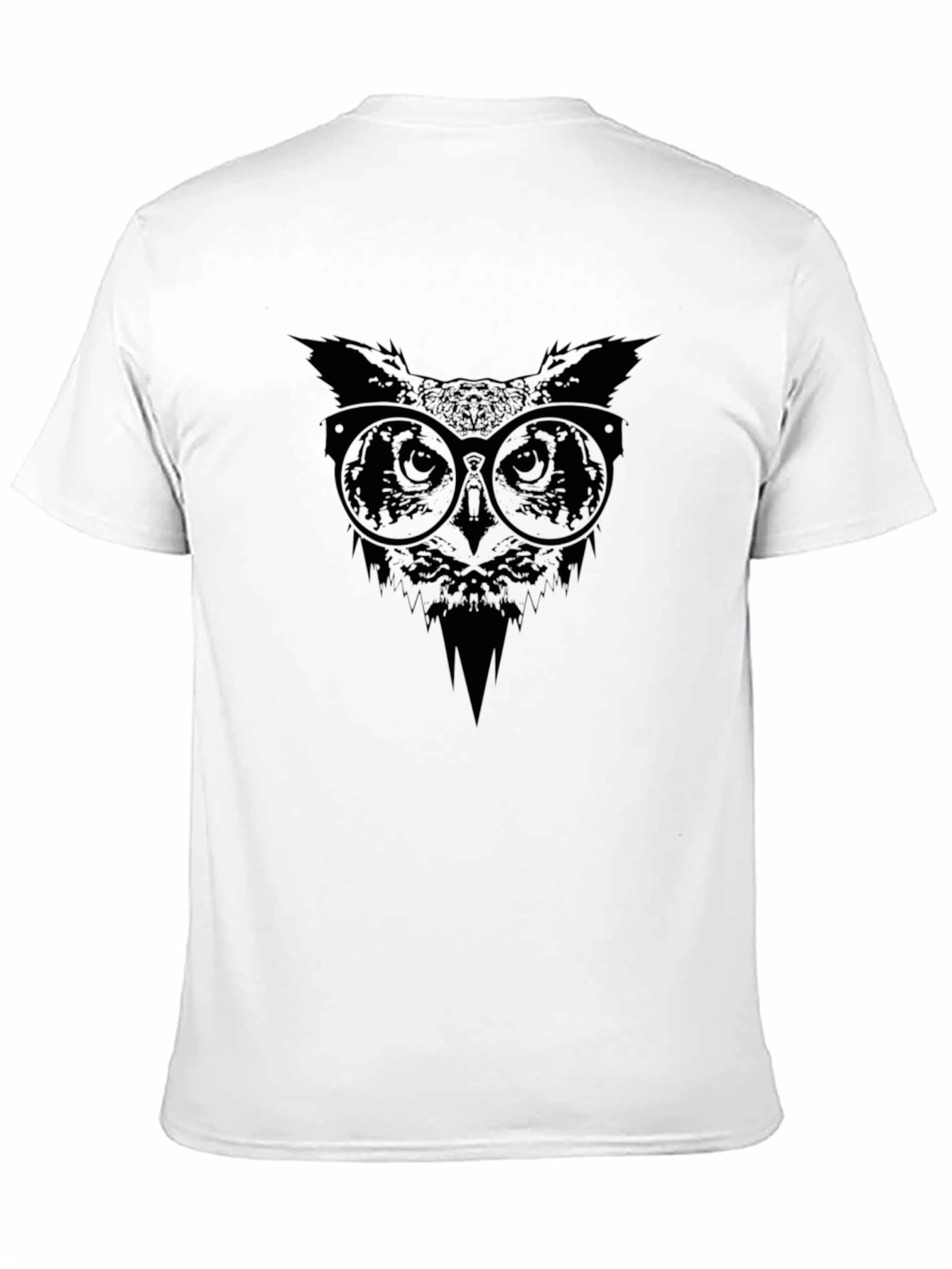 Cool Owl Graphic Print Black T-Shirt