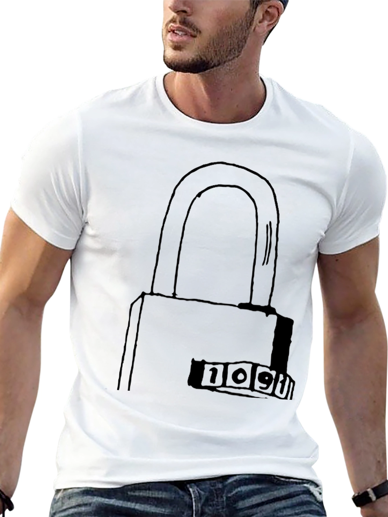 Secret Code Lock Graphic T-Shirt