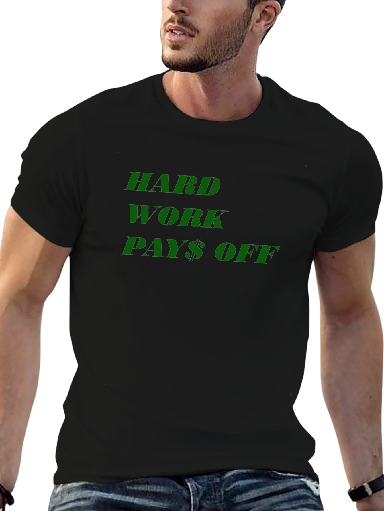 Hard Work Pays Off Black T-Shirt