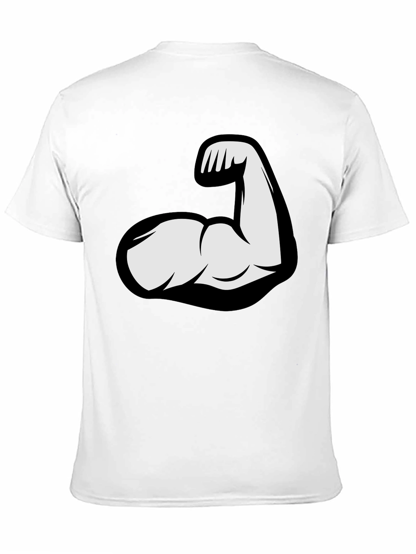 Flex Arm Graphic Tee - Black Cotton T-Shirt